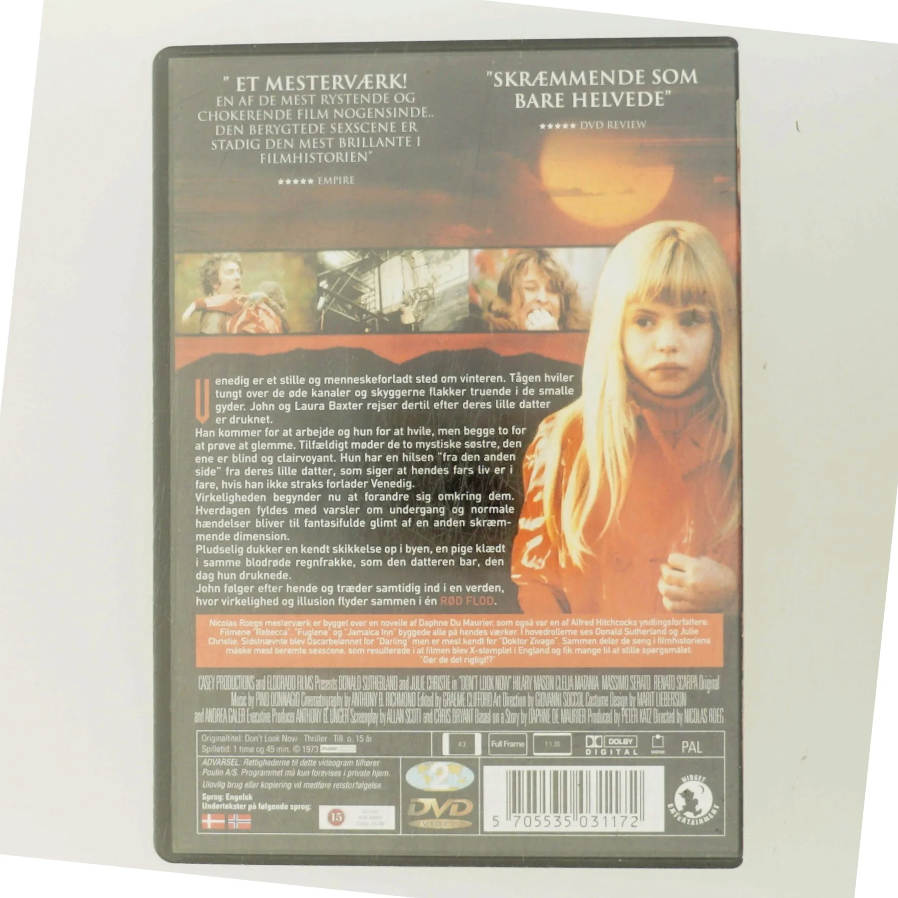 Don't Look Now (Rødt Chok) med Donald Sutherland (DVD)