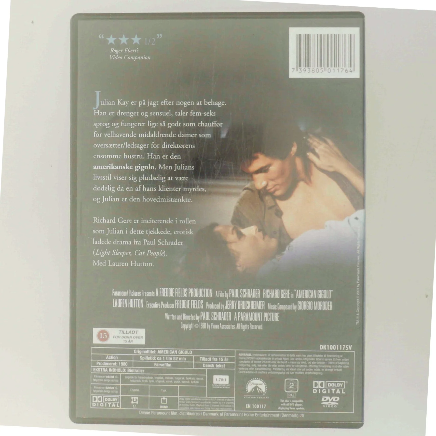 American Gigolo med Richard Gere (DVD)