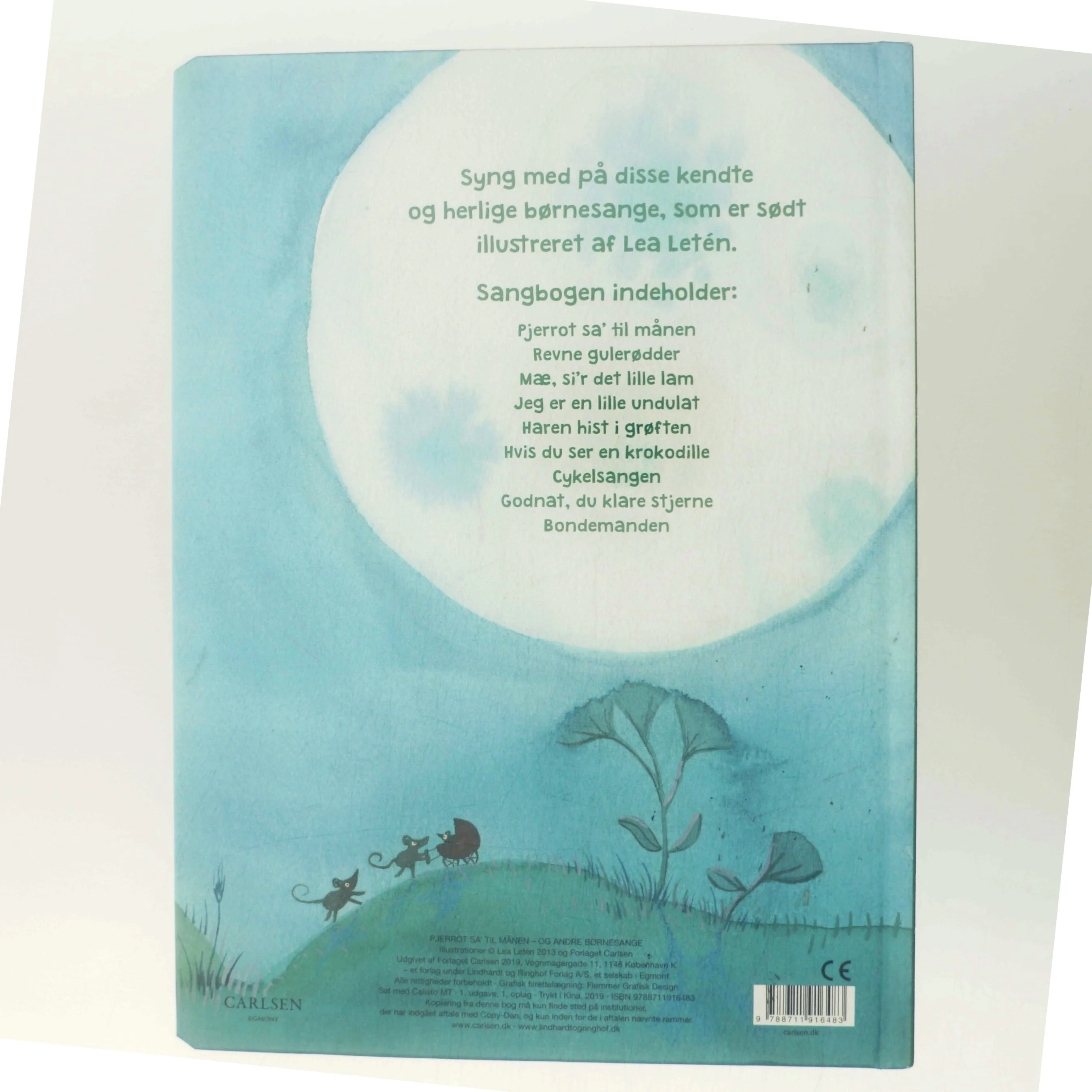 Pjerrot sa' til månen - og andre børnesange af Lea Letén (Bog)