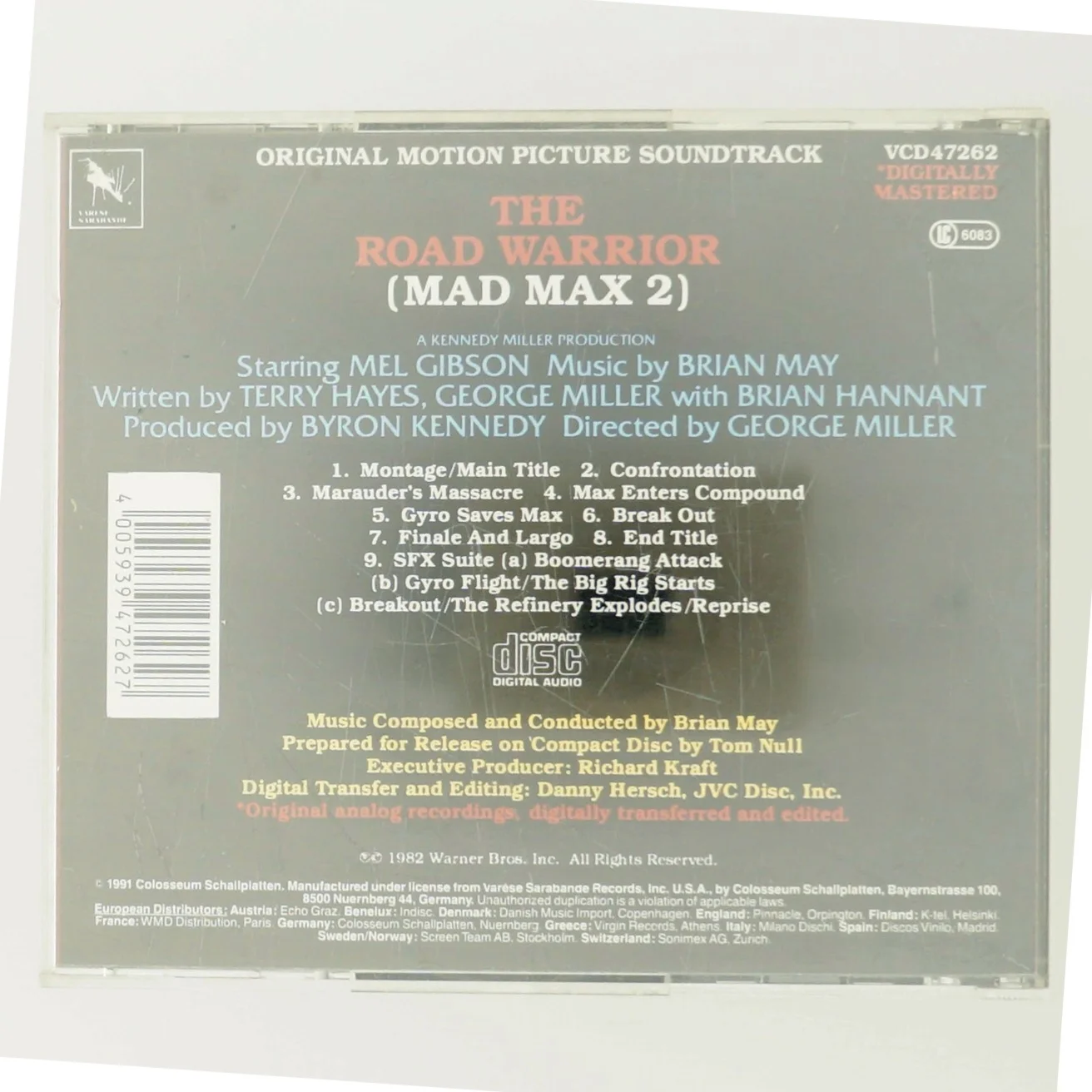 The Road Warrior (Mad Max 2) Original Soundtrack (DVD)