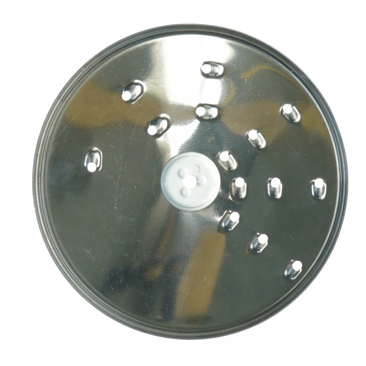 Rundt rivejern til køkkenmaskine (str. Diameter 15 cm)