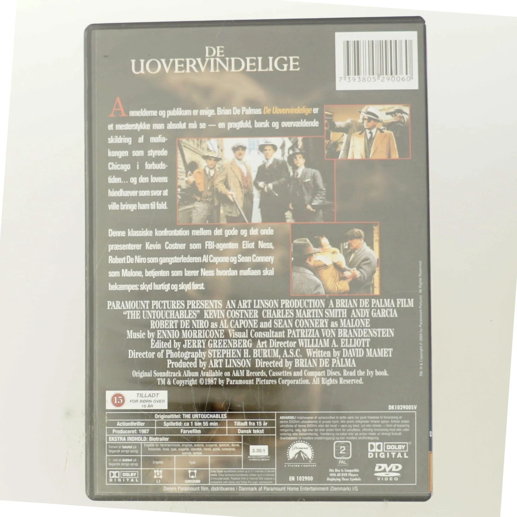 De Uovervindelige med Kevin Costner (DVD)