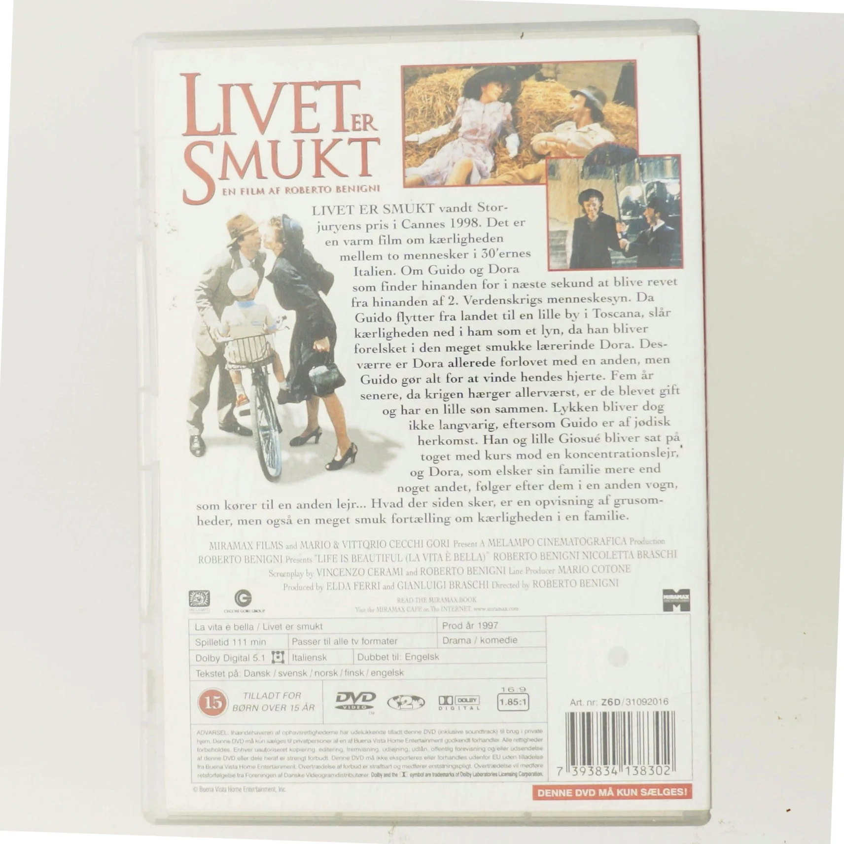 Livet er smukt med Roberto Benigni (DVD)