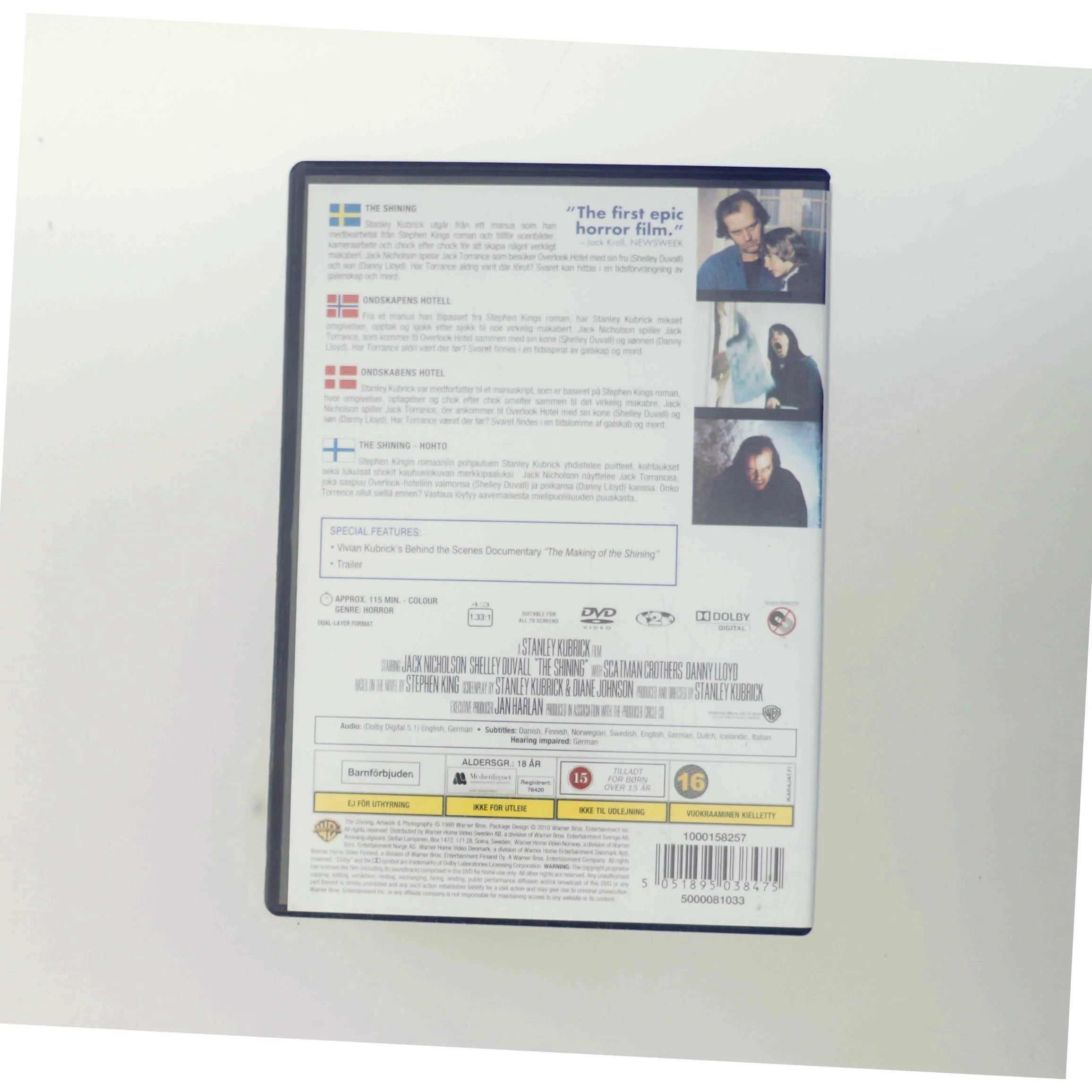 Ondskabens Hotel (The Shining)                            <span class="label label-blank pull-right">Standard edition</span> med Jack Nicholson (DVD)