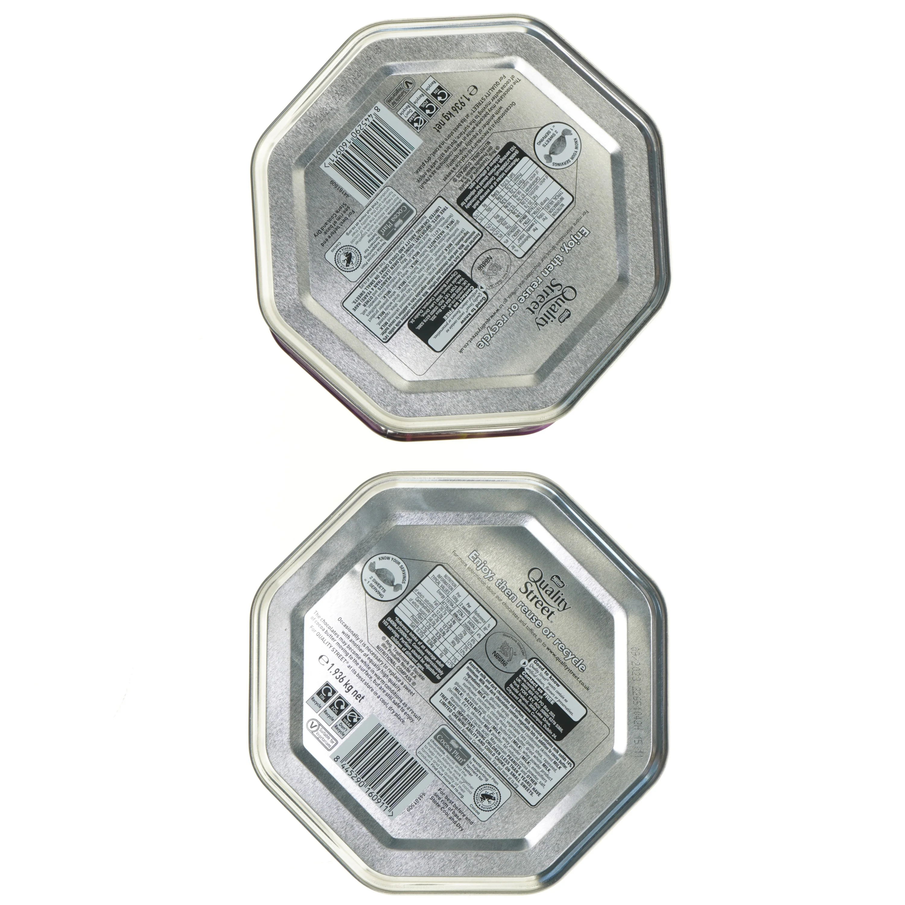 Quality Street tom slikdåse fra Quality Street (str. 23 x 14 cm)