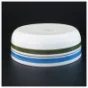Porcelænsskål med blå og grønne striber fra Upsala Ekeby (str. 22 x 8 cm)