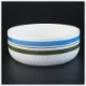 Porcelænsskål med blå og grønne striber fra Upsala Ekeby (str. 22 x 8 cm)