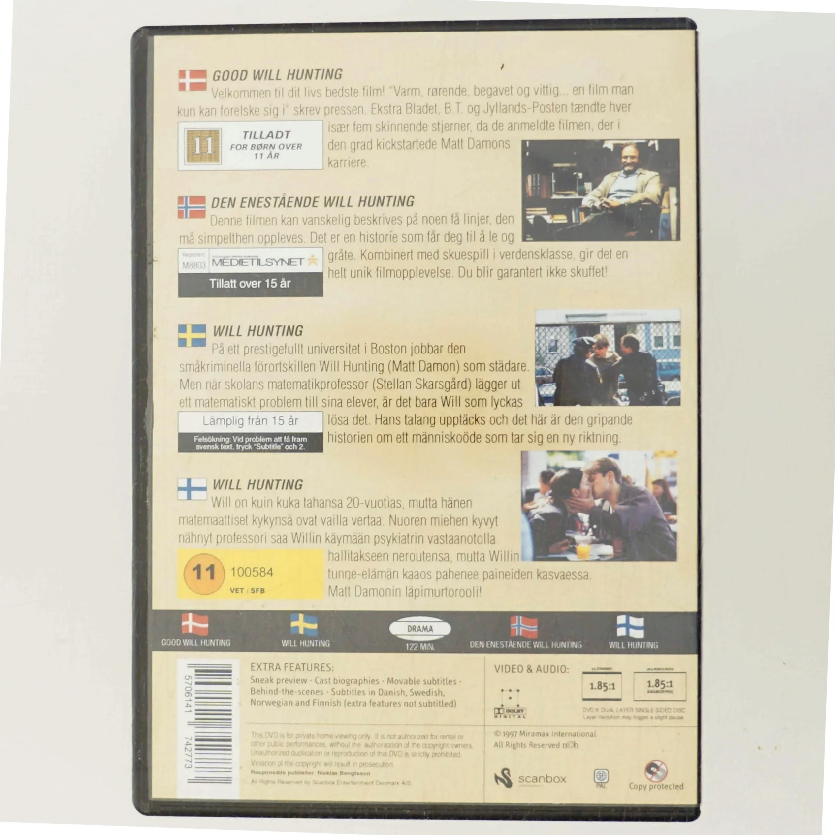 Good Will Hunting med Robin Williams (DVD)