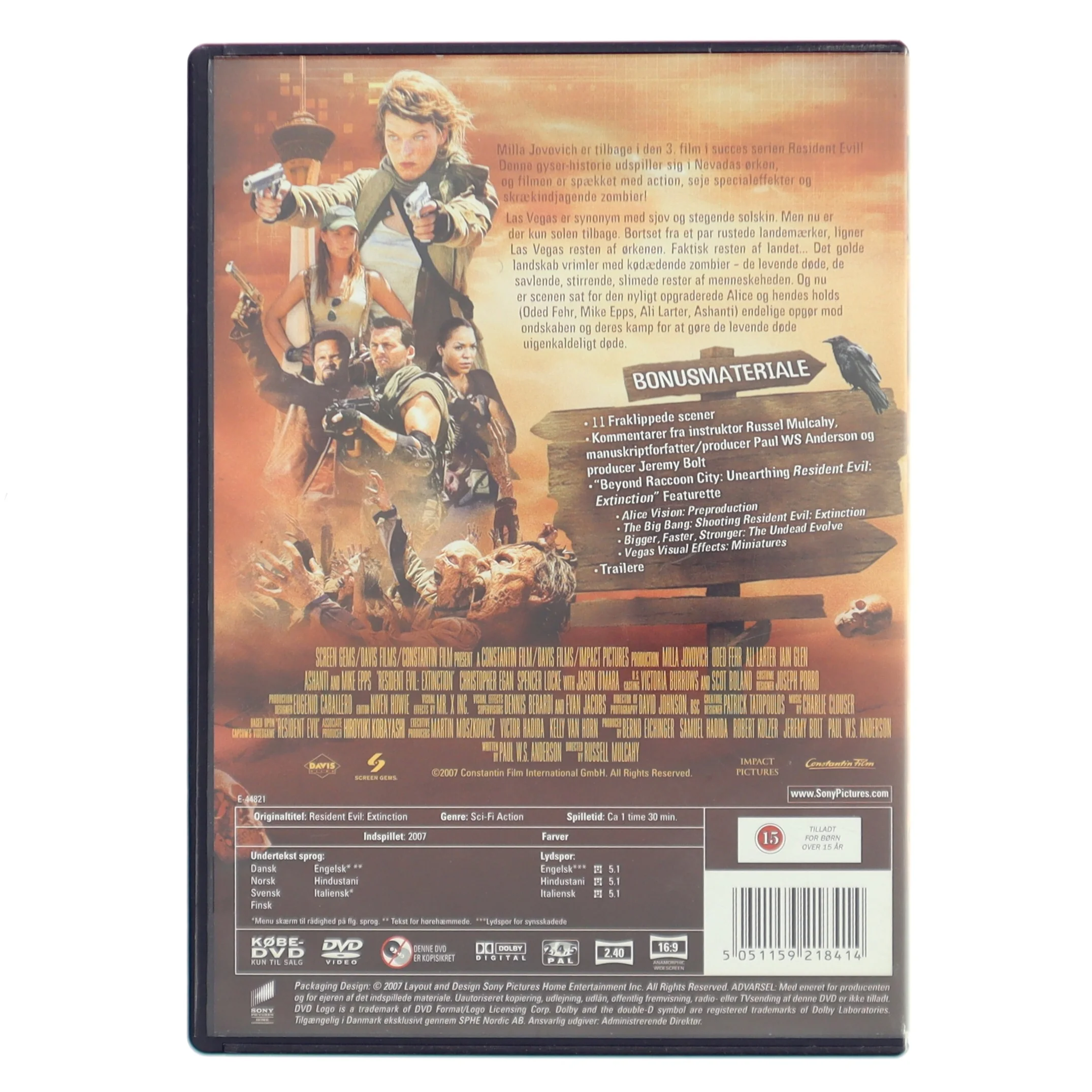 Resident Evil: Extinction med Milla Jovovich (DVD)