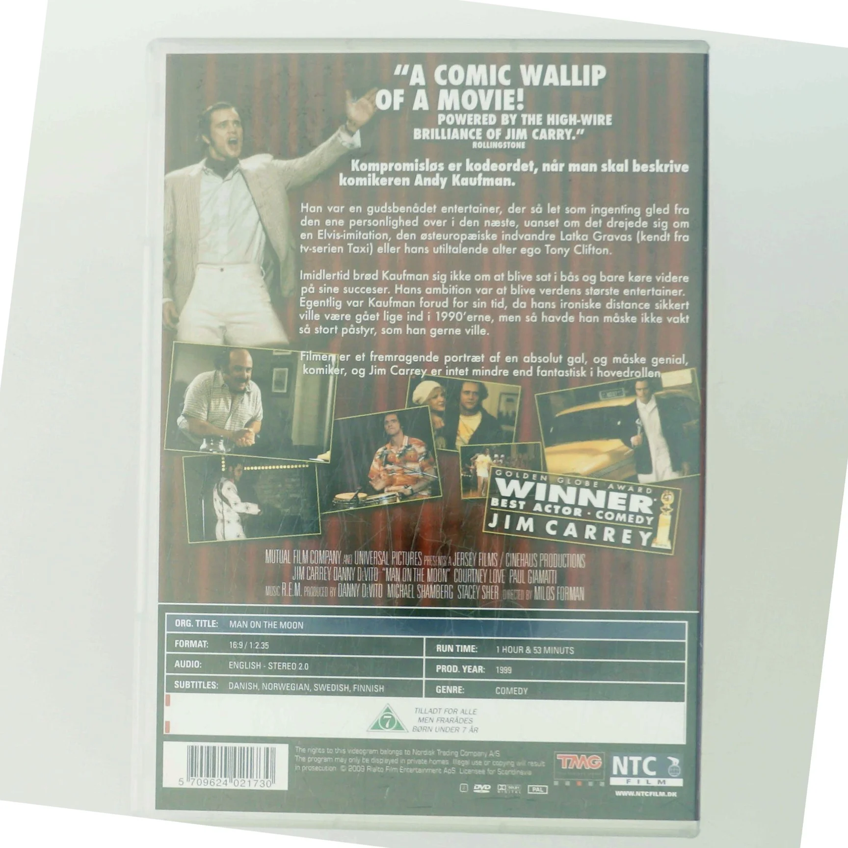 Man on the Moon med Jim Carrey (DVD)