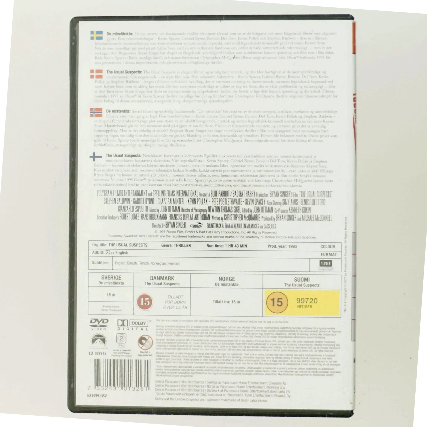 The Usual Suspects med Stephen Baldwin (DVD)