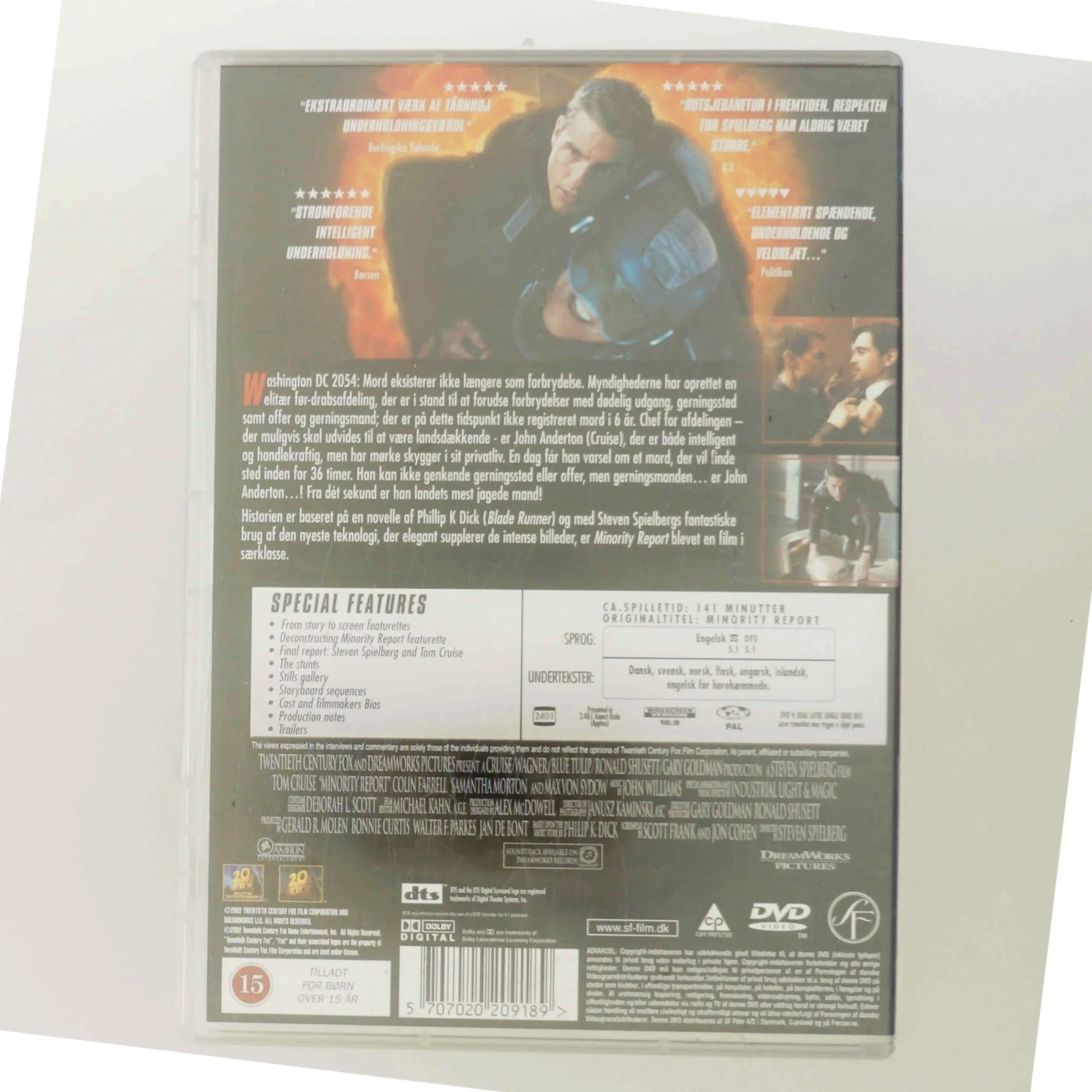 Minority Report med Tom Cruise (DVD)