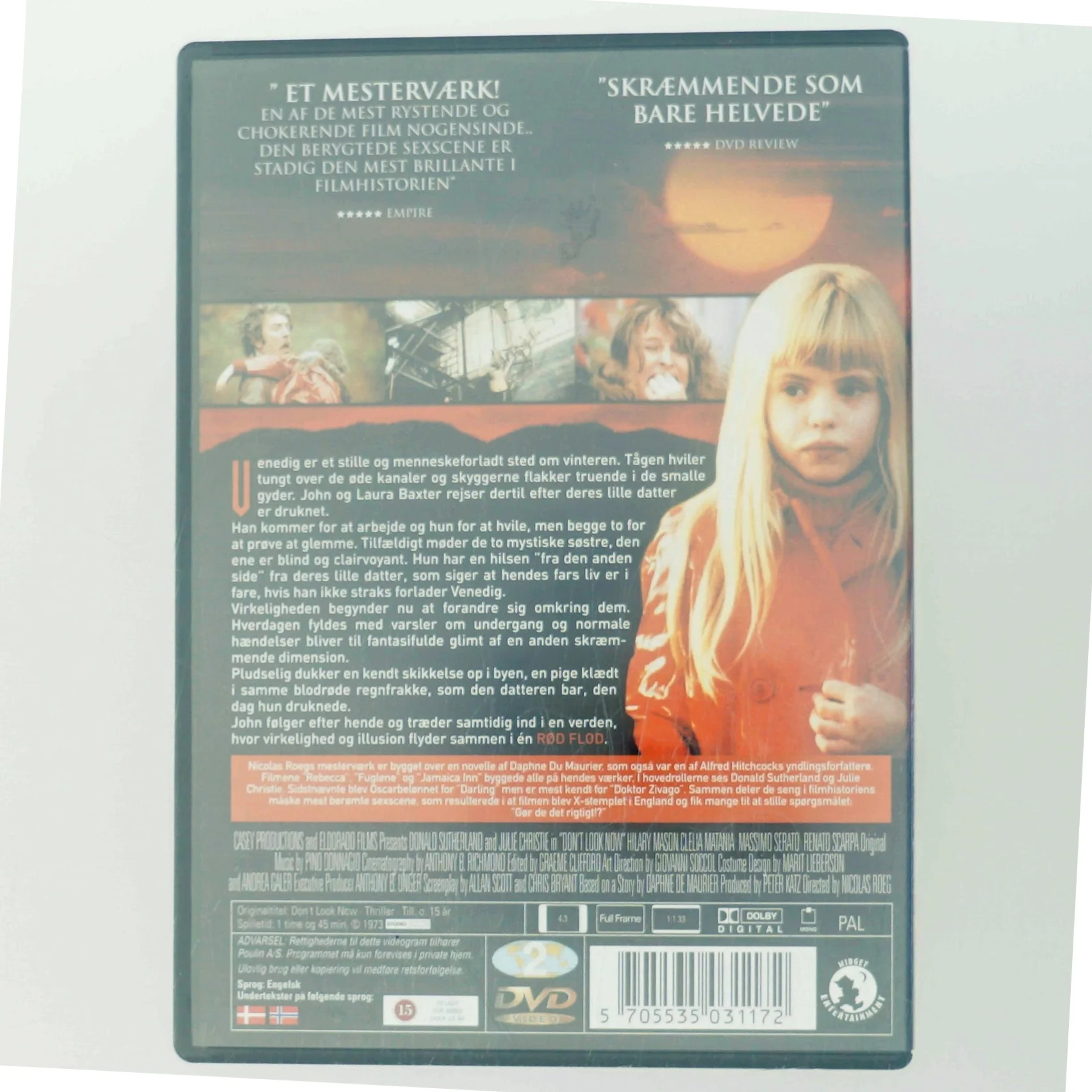 Don't Look Now (Rødt Chok) med Donald Sutherland (DVD)