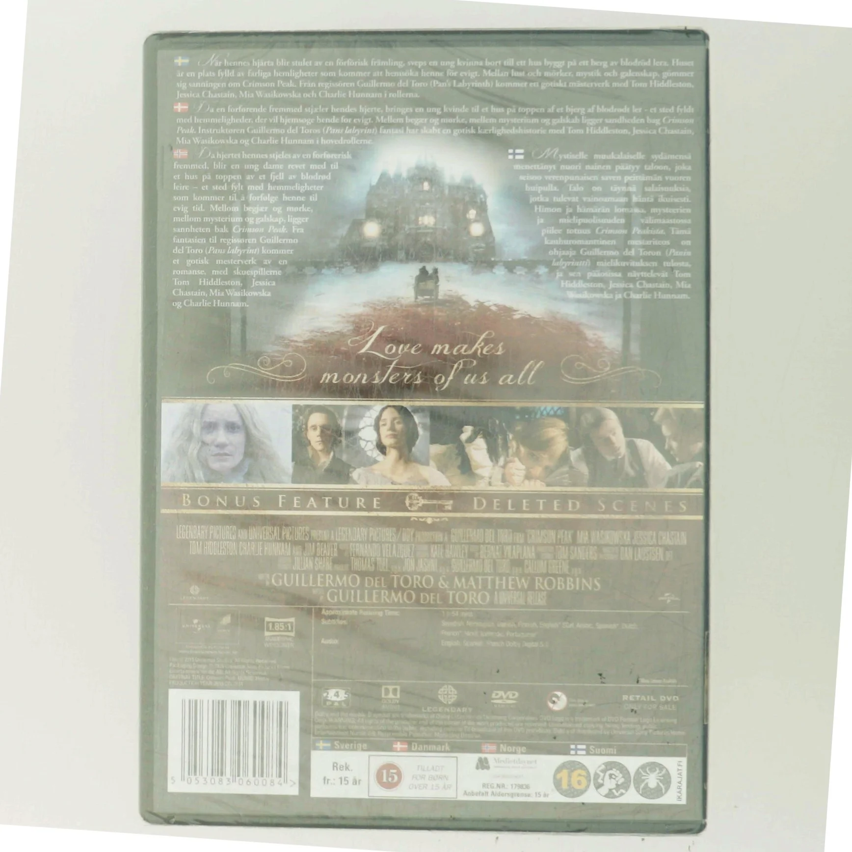 Crimson Peak med Mia Wasikowska (DVD)