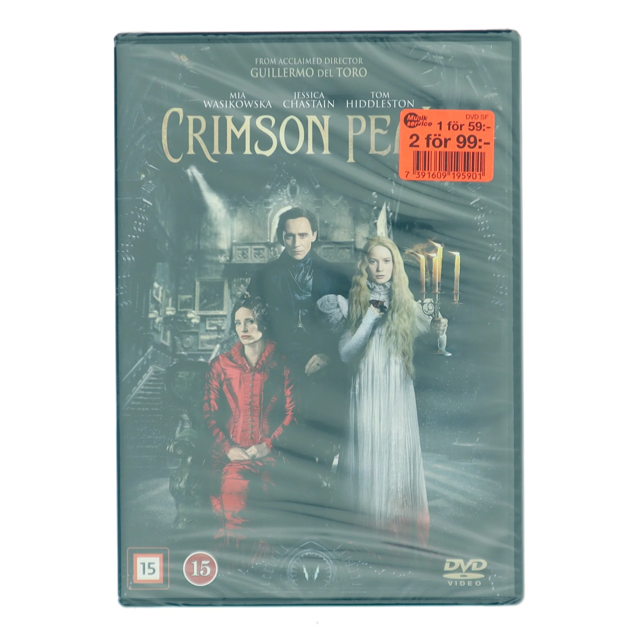 Crimson Peak med Mia Wasikowska (DVD)