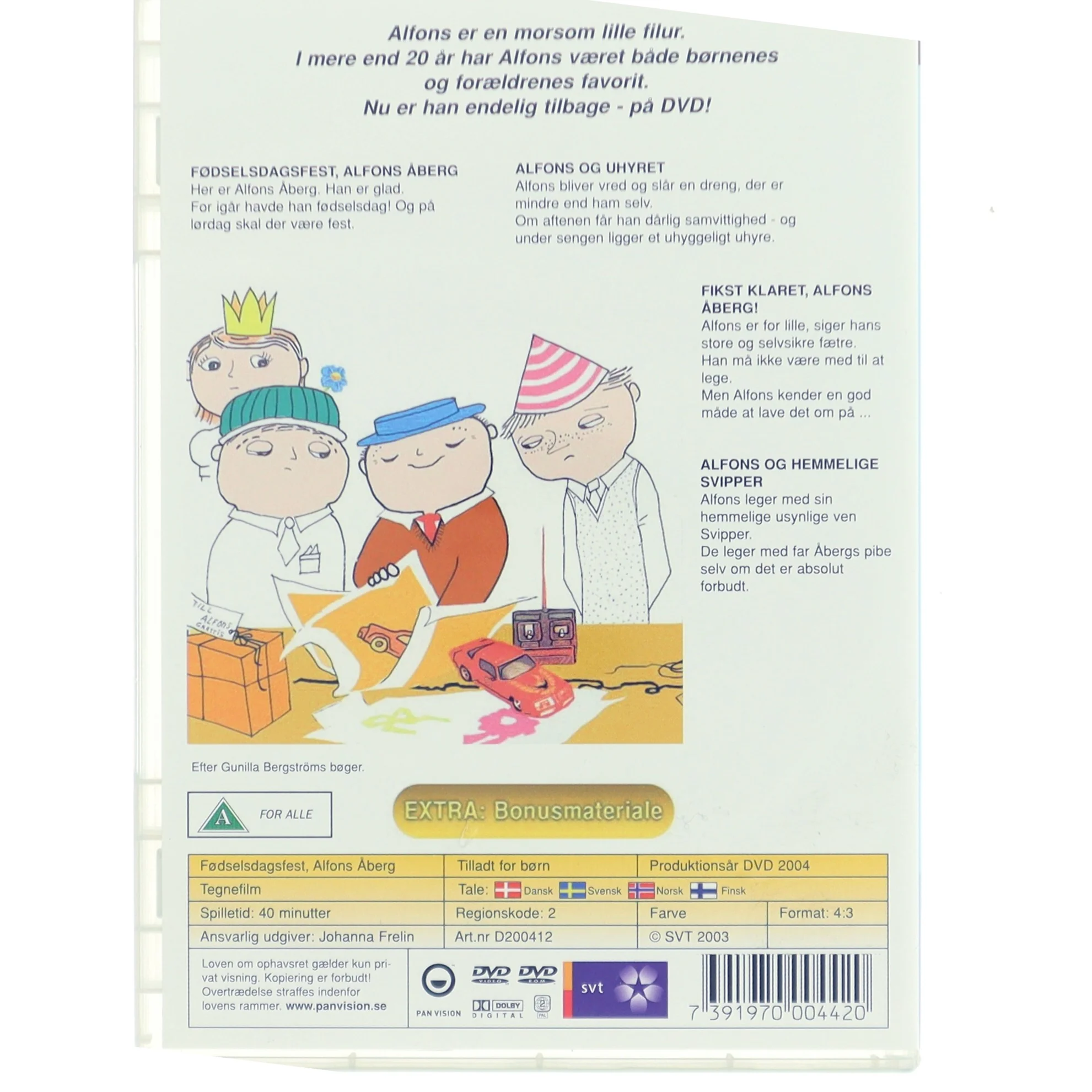 Fødselsdagsfest, Alfons Åberg (DVD) med Thomas Vinding (DVD)