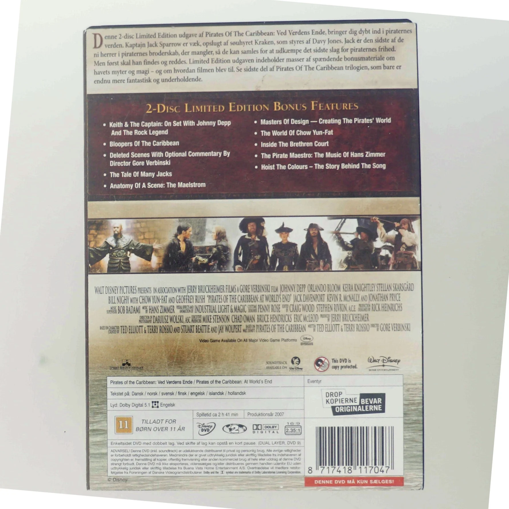 Pirates of the Caribbean: at World's End (Pirates of the Caribbean 3: ved Verdens Ende) med Johnny Depp (DVD)