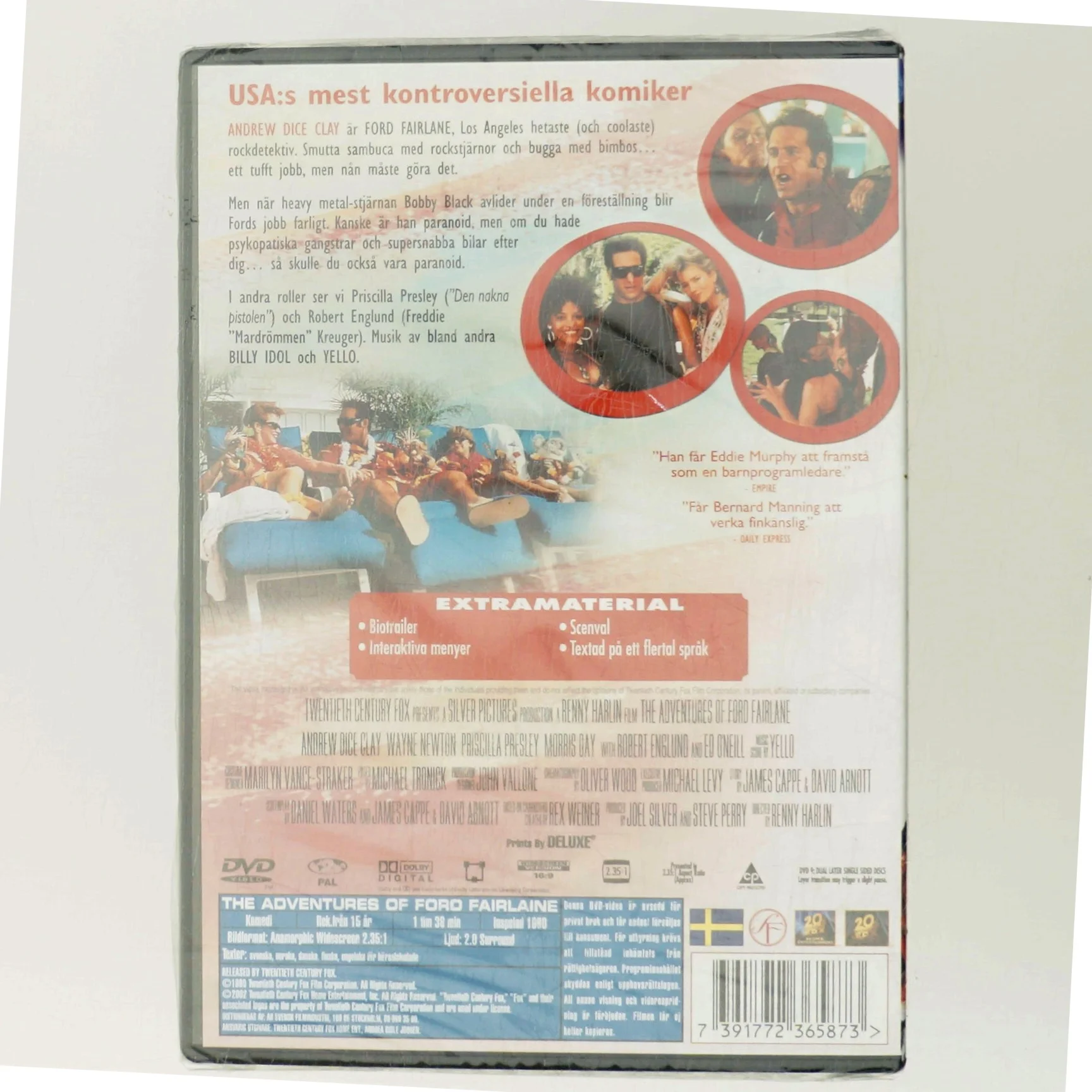 Ford Fairlane - rock 'n' roll detektiv (1990) [DVD] med Andrew Dice Clay (DVD)