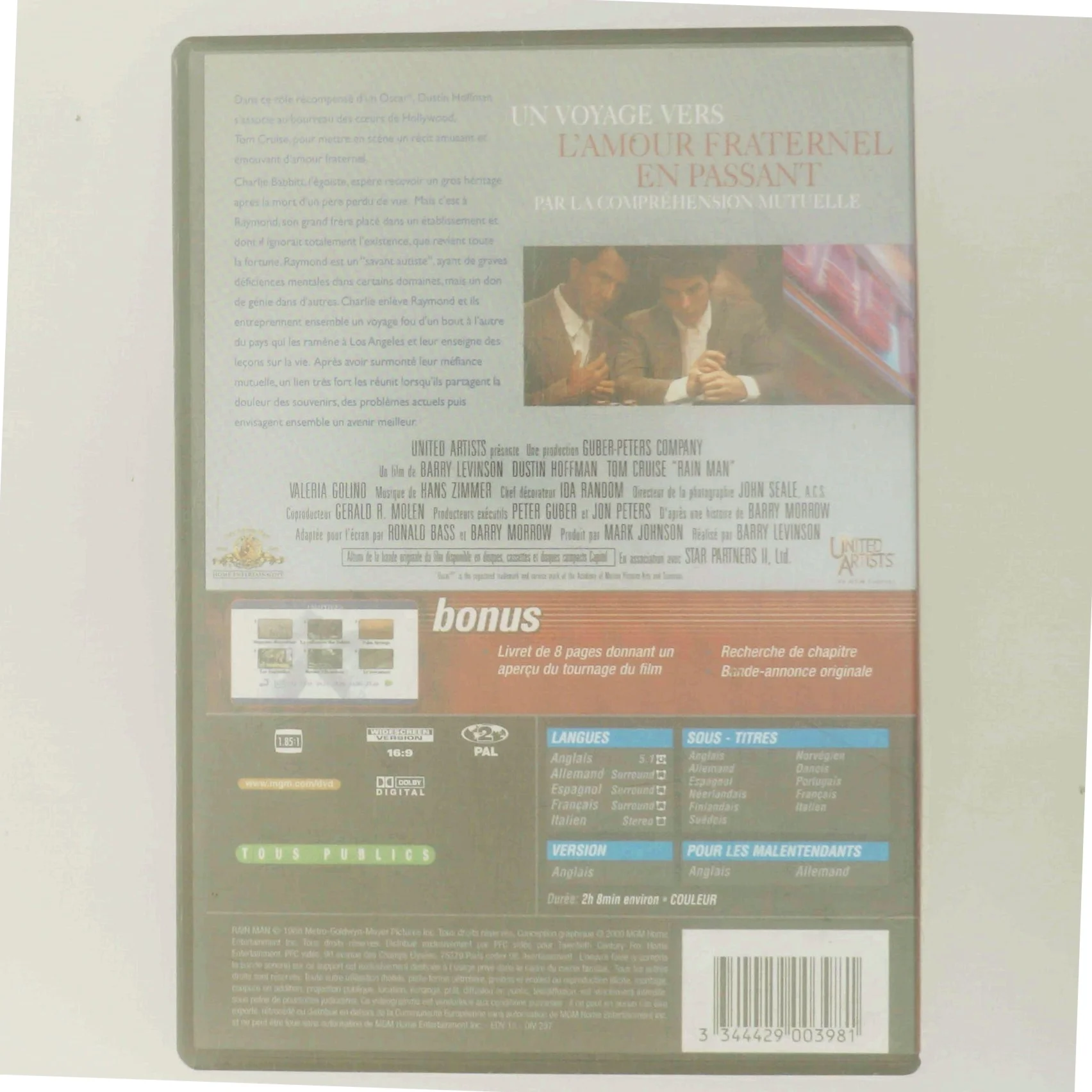 Rain Man med Dustin Hoffman (DVD)