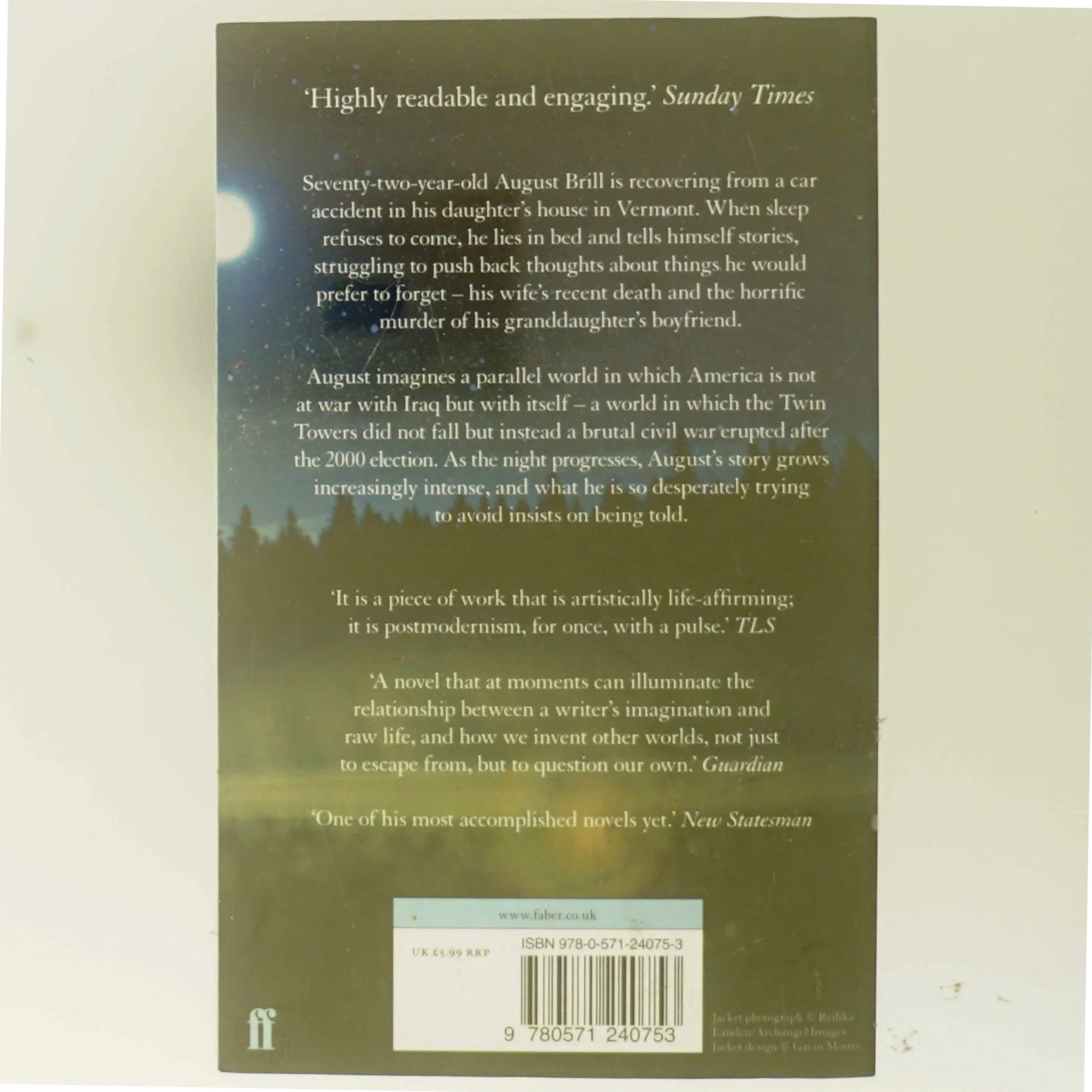 Man in the dark af Paul Auster (Bog)