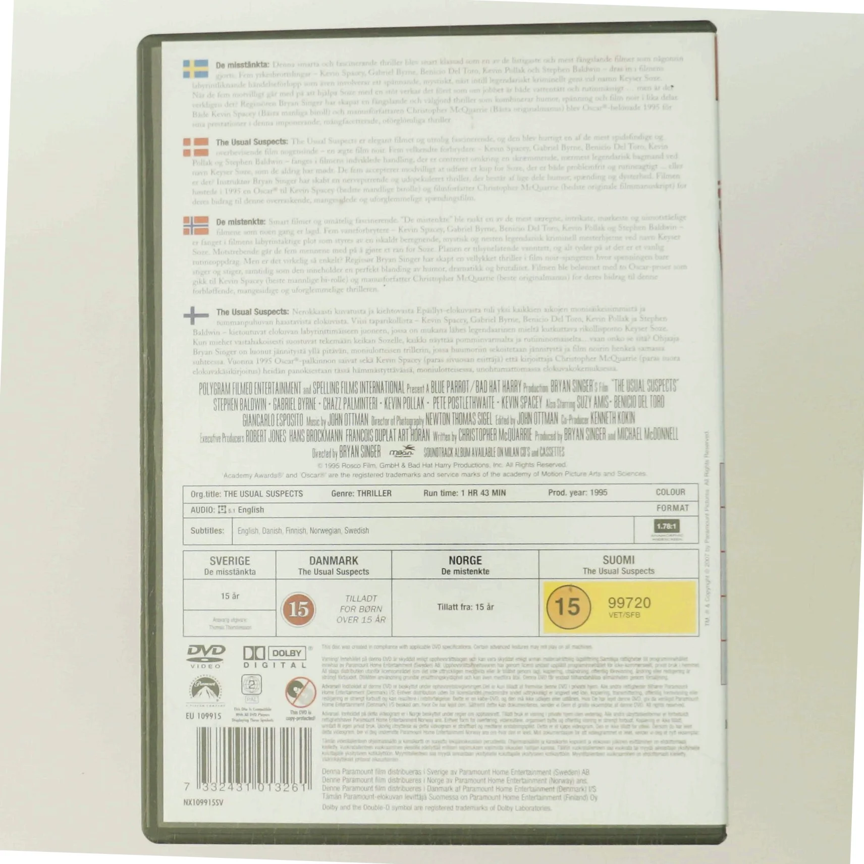 The Usual Suspects med Stephen Baldwin (DVD)