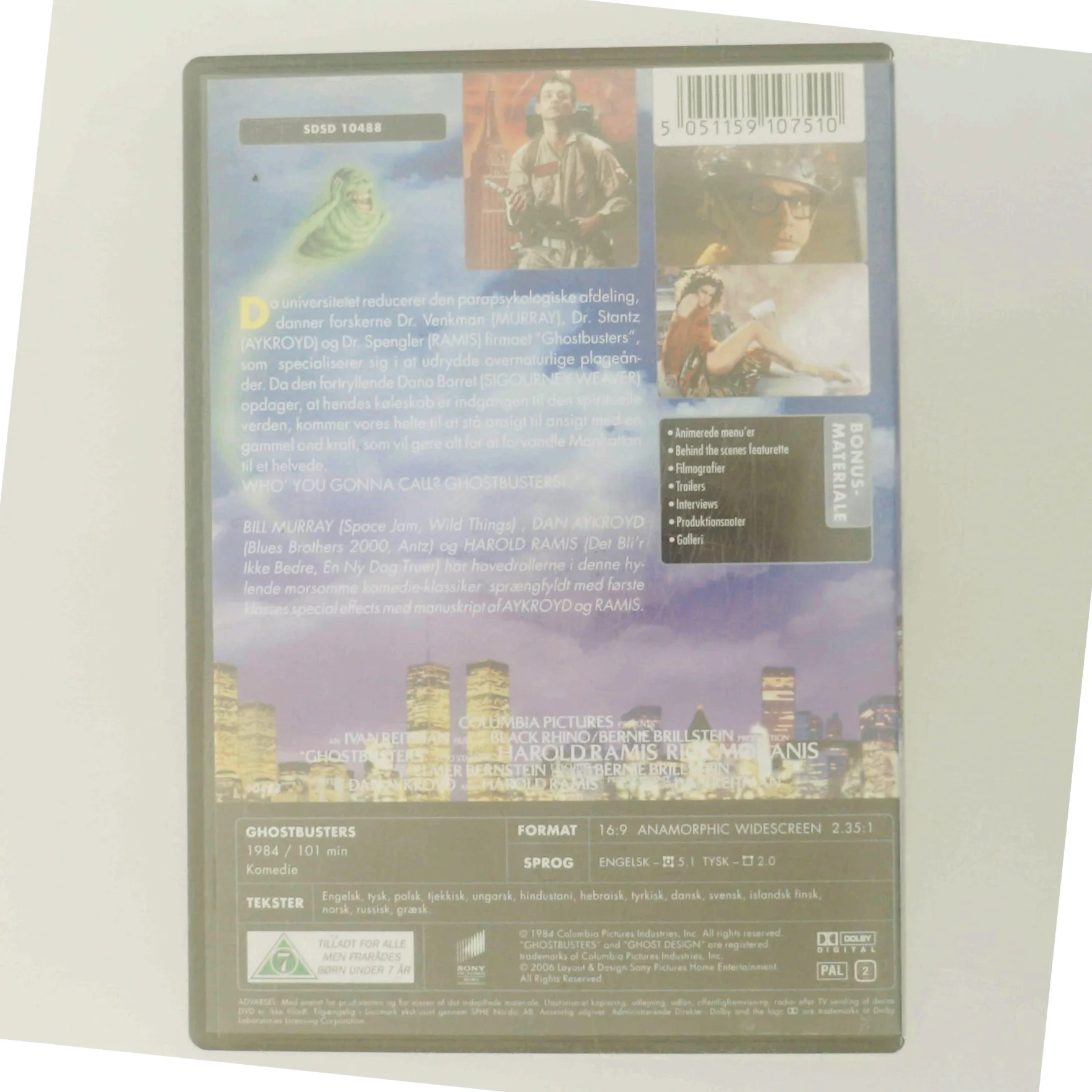 Ghostbusters (1984) [DVD] med Bill Murray (DVD)