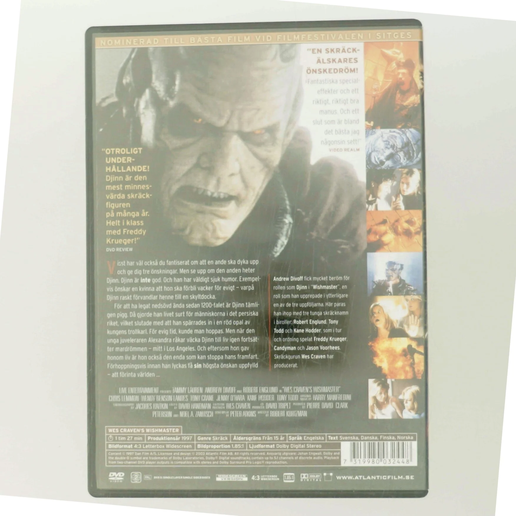 Wes Craven's Wishmaster med Robert Englund (DVD)