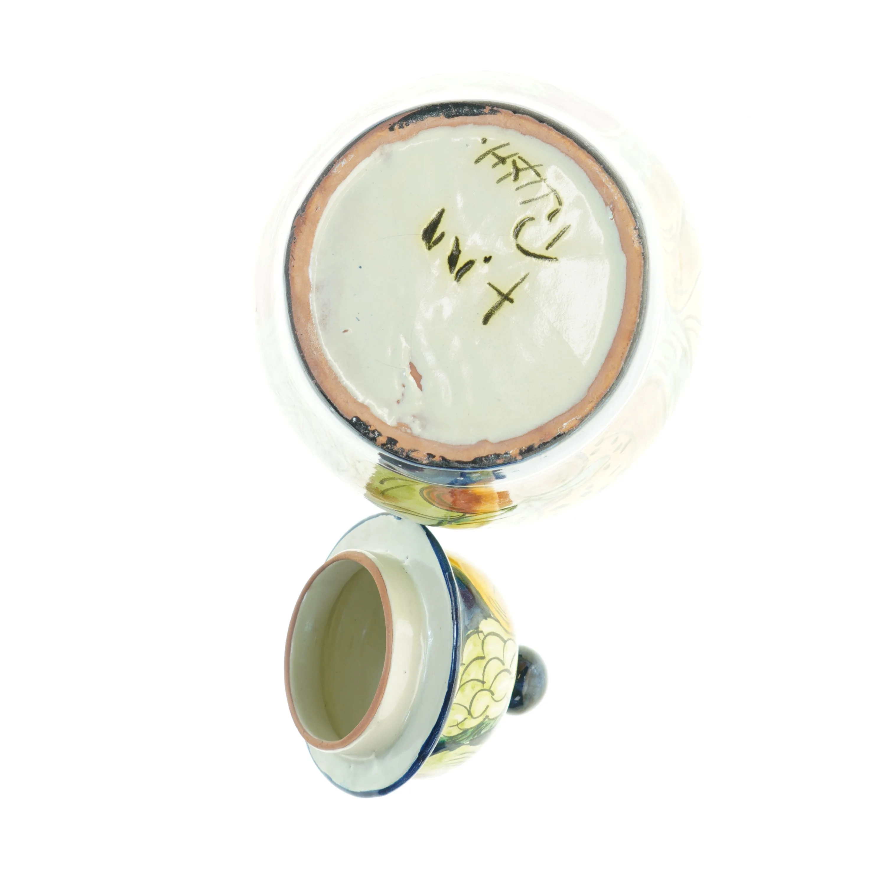 Krukke i keramik, med låg (str. 35 x, 21 cm)