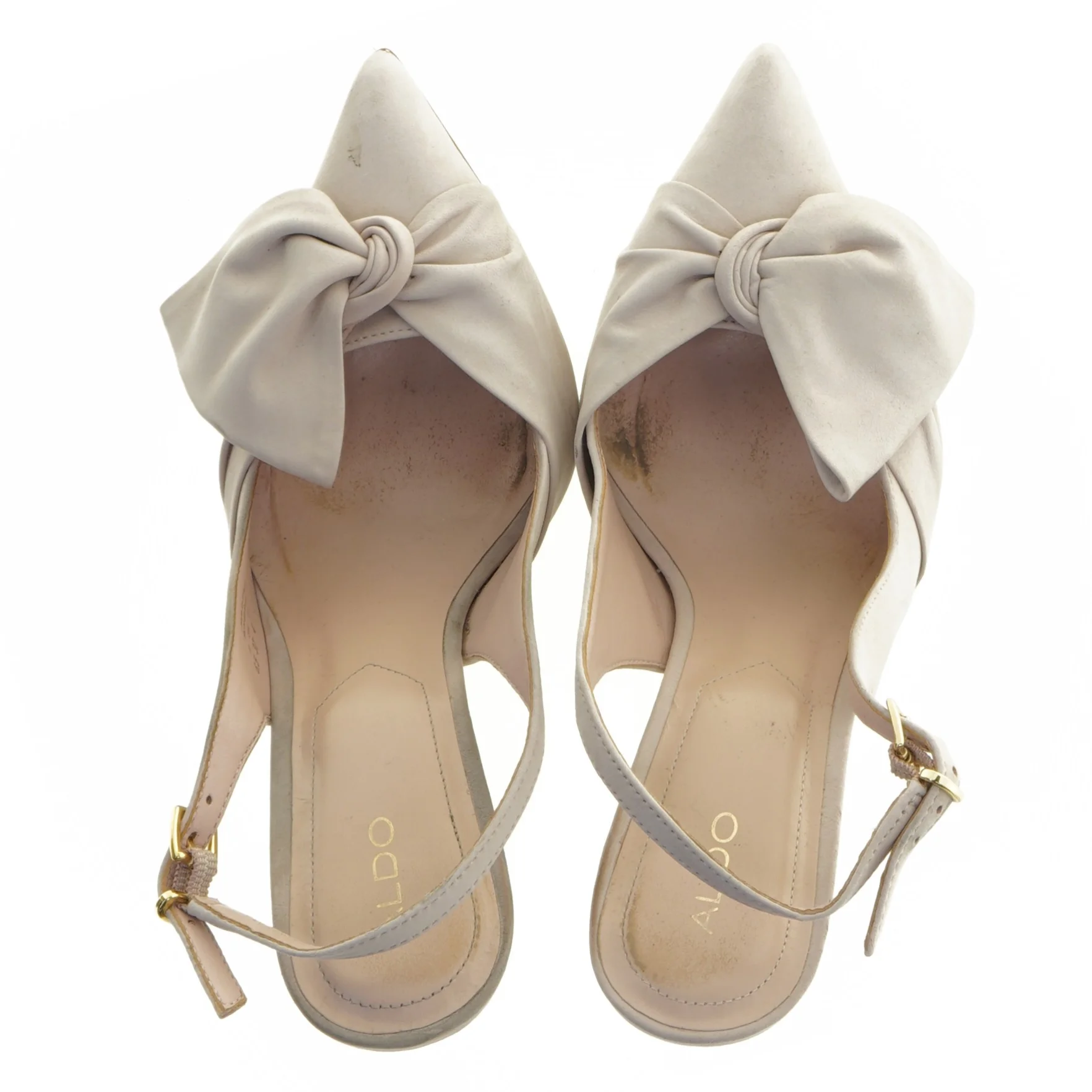 Beige højhælede sko med sløjfe fra Aldo (str. 37)