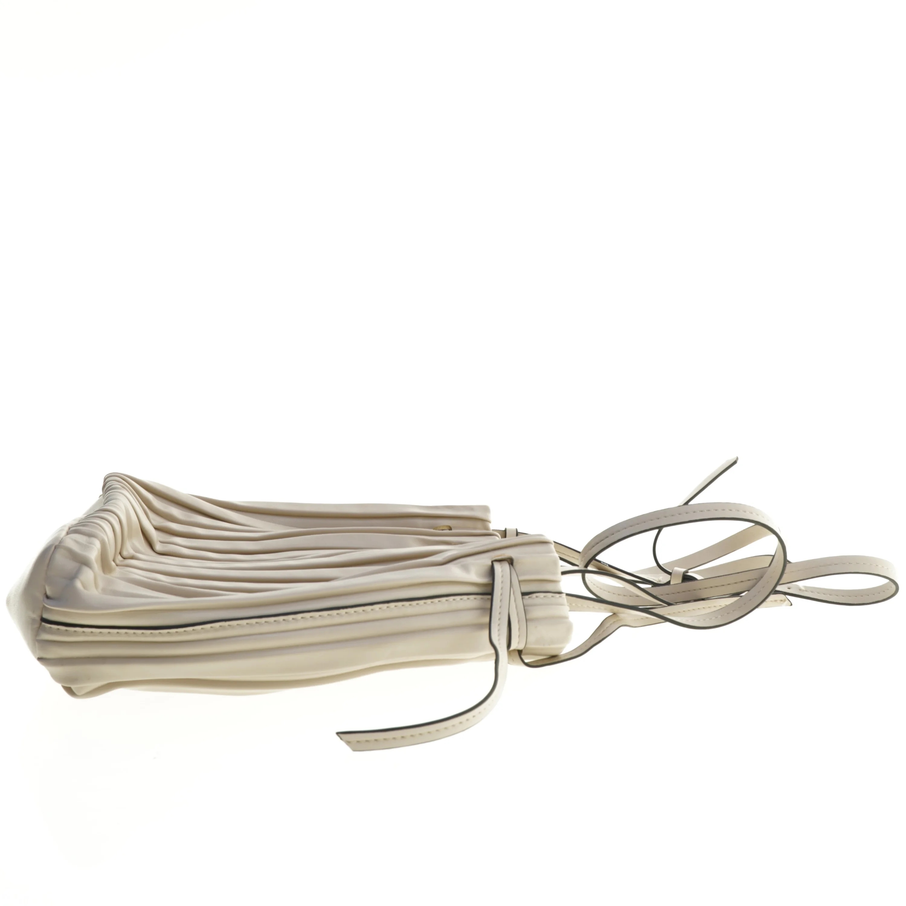 Plisseret håndtaske i beige fra Zara (str. 28 x 26 cm)