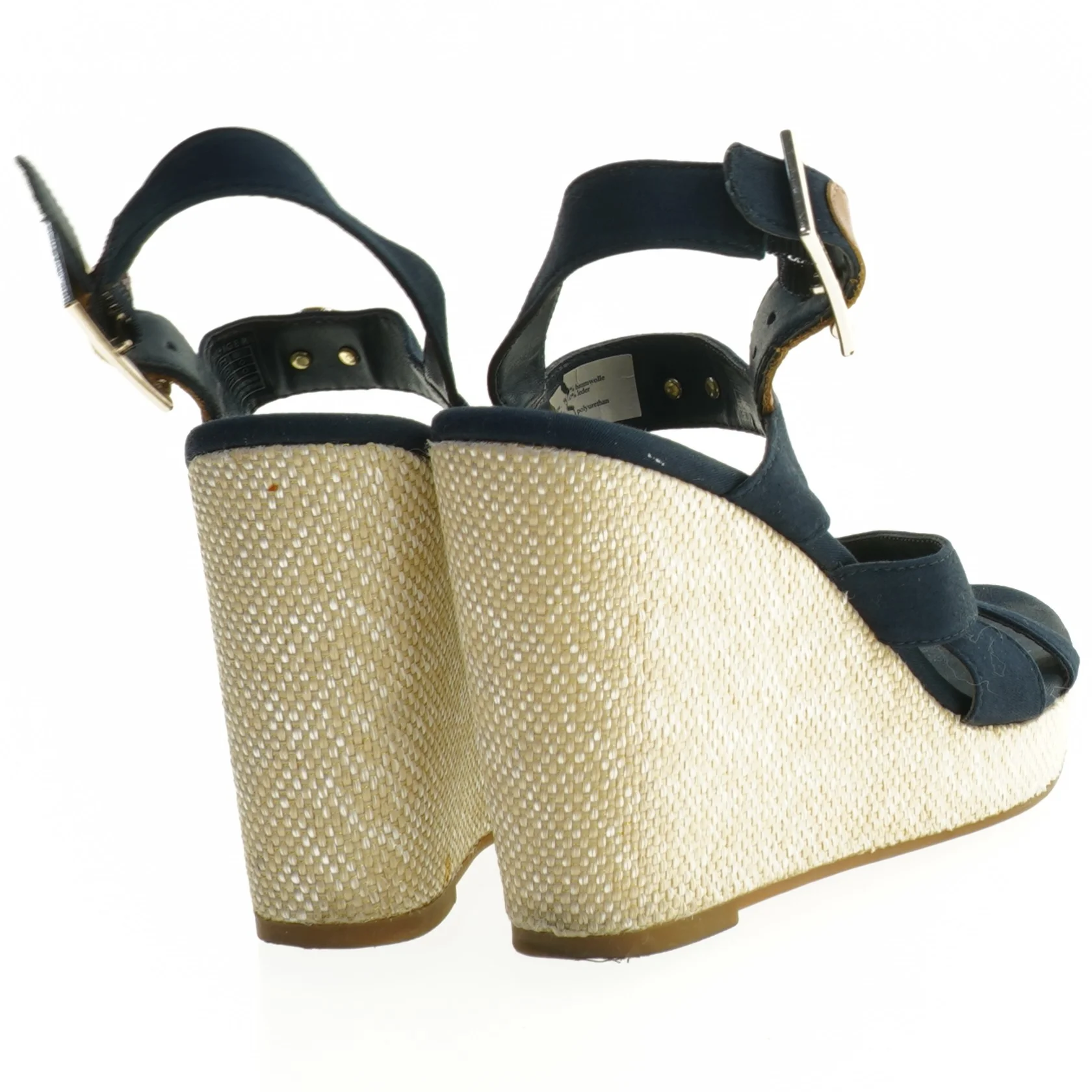 Blå kilehælsandaler fra Tommy Hilfiger (str. 37)