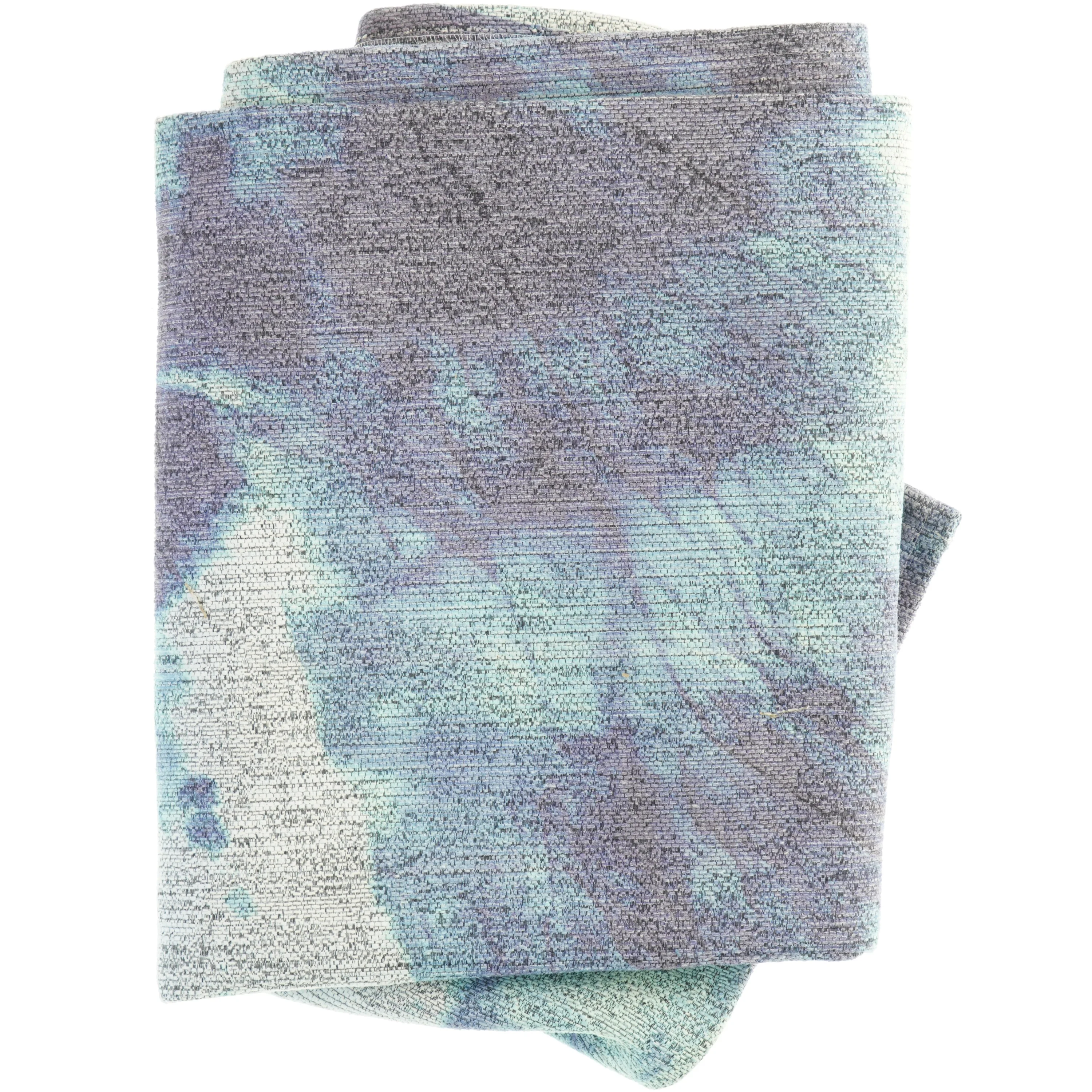 Vævet tæppe i grå og blå nuancer fra Rodier (str. 170. x, 120 cm)
