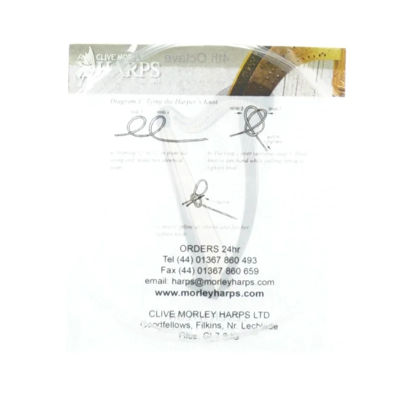 Harpe streng fra Morley (str. 13 x 14 cm)