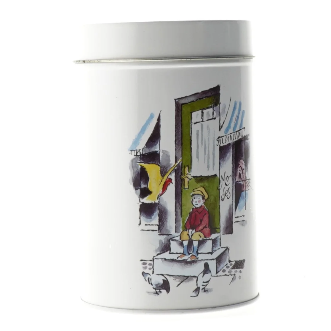 Metaldåser med Korsbæk-motiv, Matador (str. 11,5 x 17 cm)