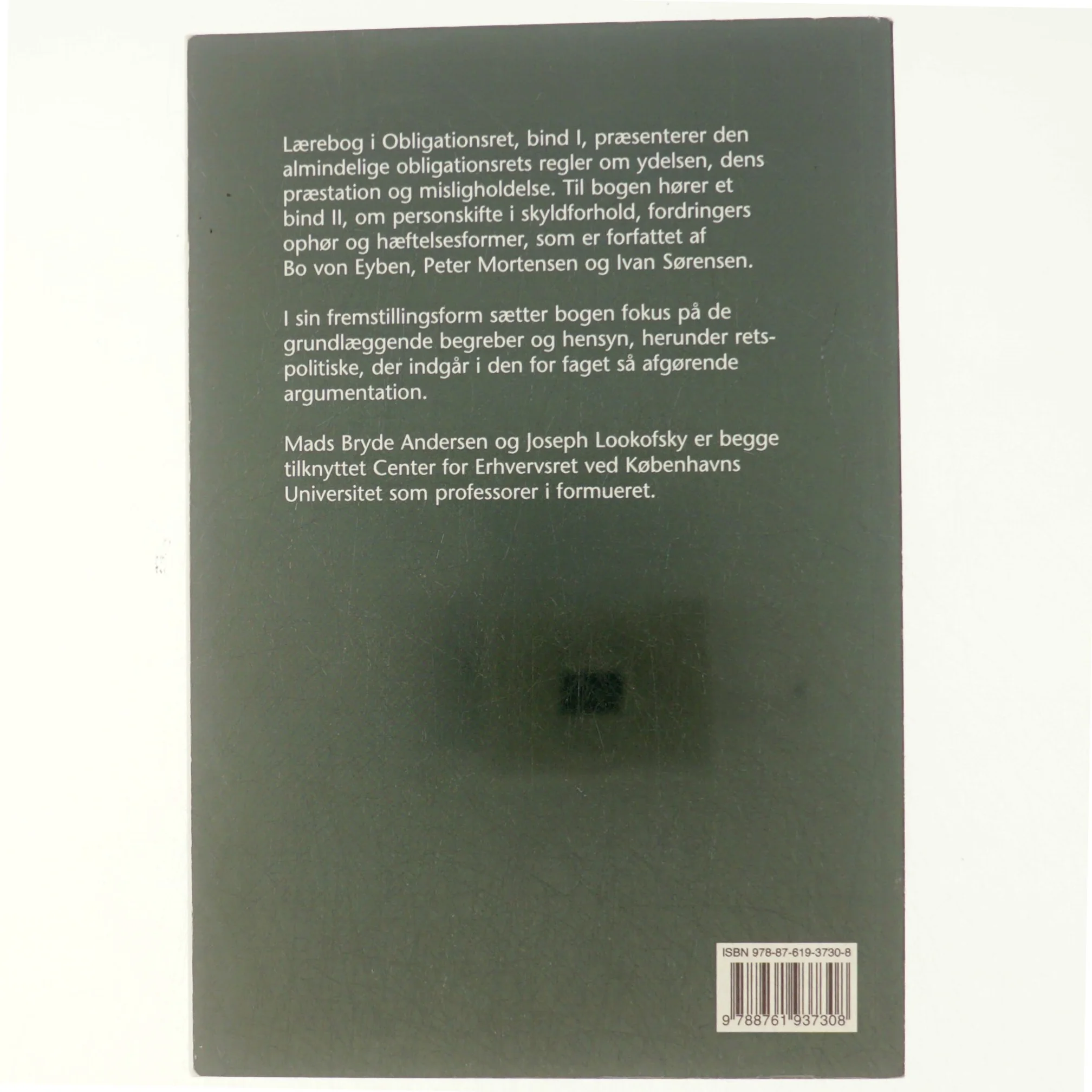 Lærebog i obligationsret. Bind 1, Ydelsen, beføjelser af Mads Bryde Andersen (Bog)