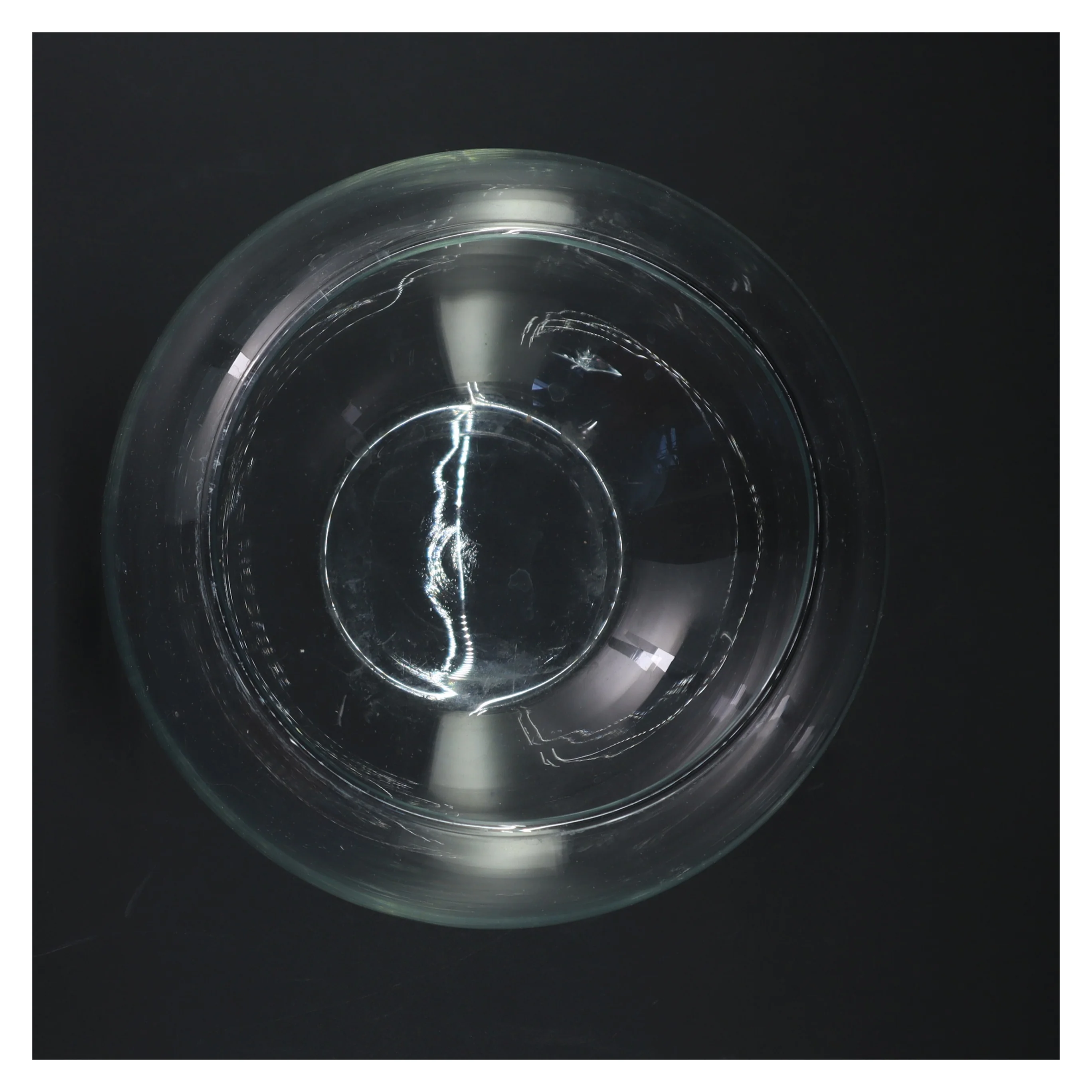 Rundt glas vase (str. Ø. 20 cm)