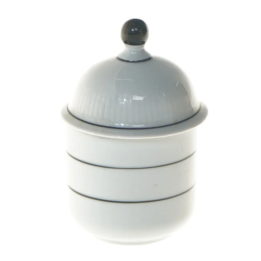 Hvid kanelkrukke med låg fra Kahla (str. Ø 7x11,5 cm)