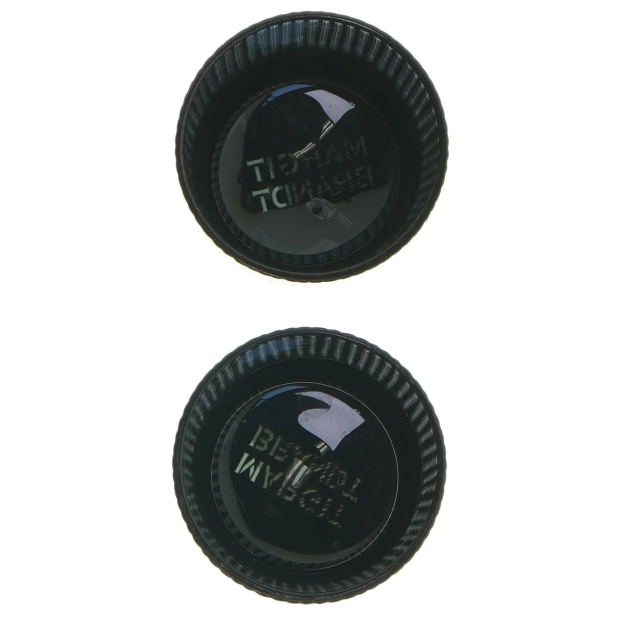 Sæt af to mørke dekorative glasstager (str. 8 cm)