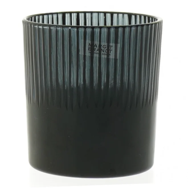 Sæt af to mørke dekorative glasstager (str. 8 cm)