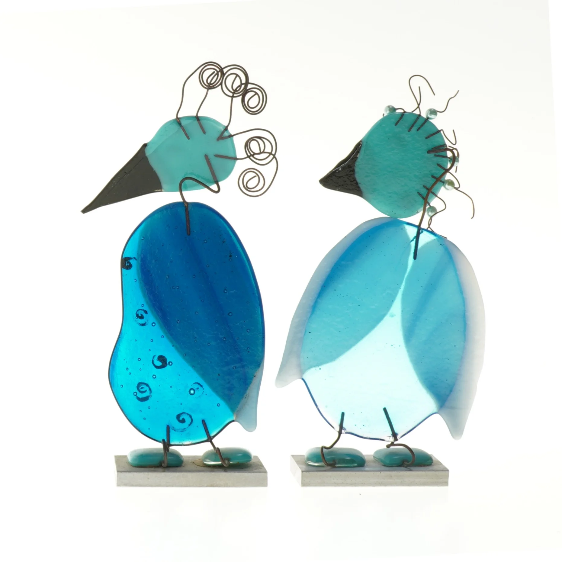 Dekorative glasfigurer fra Louise Hjerrild (str. 21 cm)