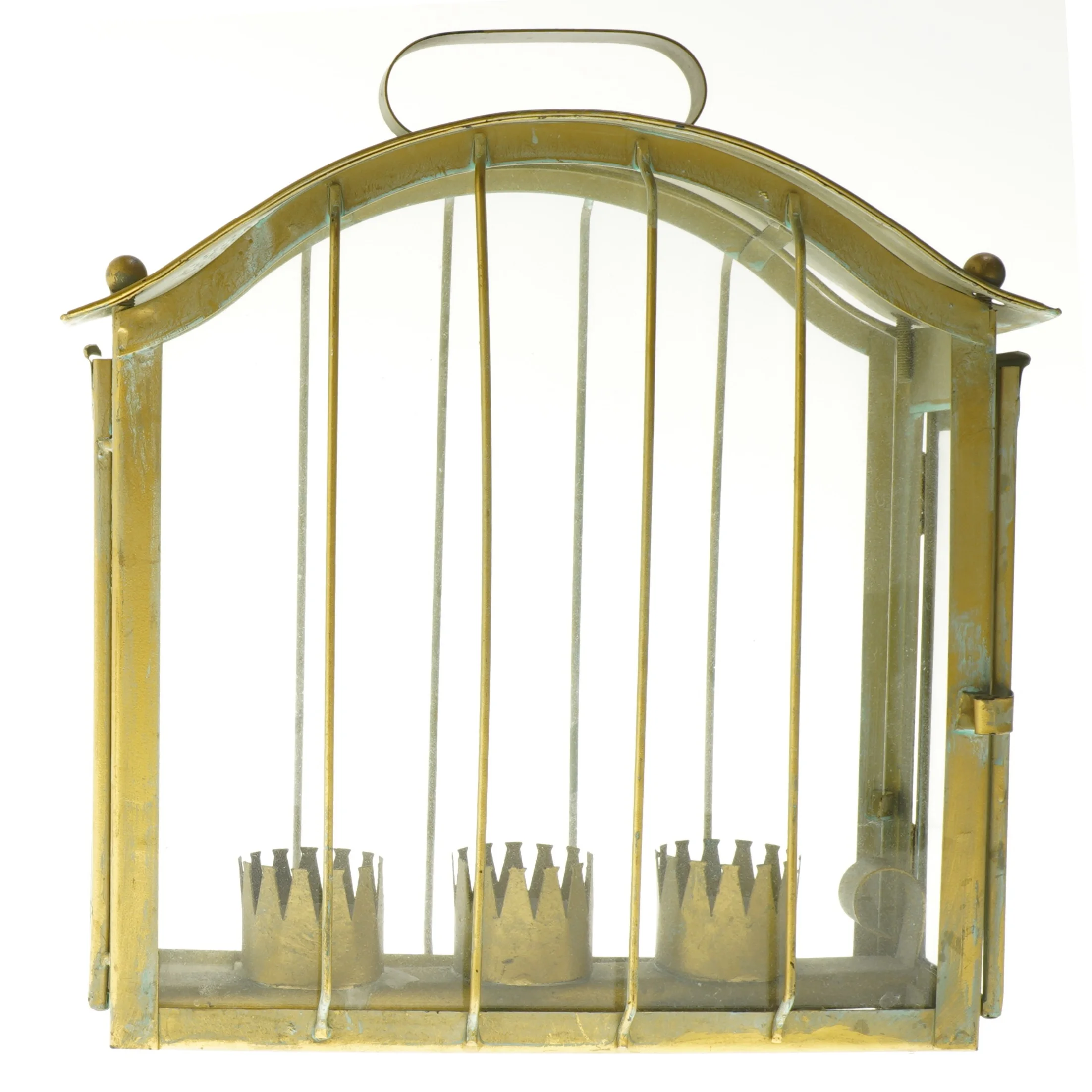 Vintage lanterne med håndtag (str. 25x25x9 cm)