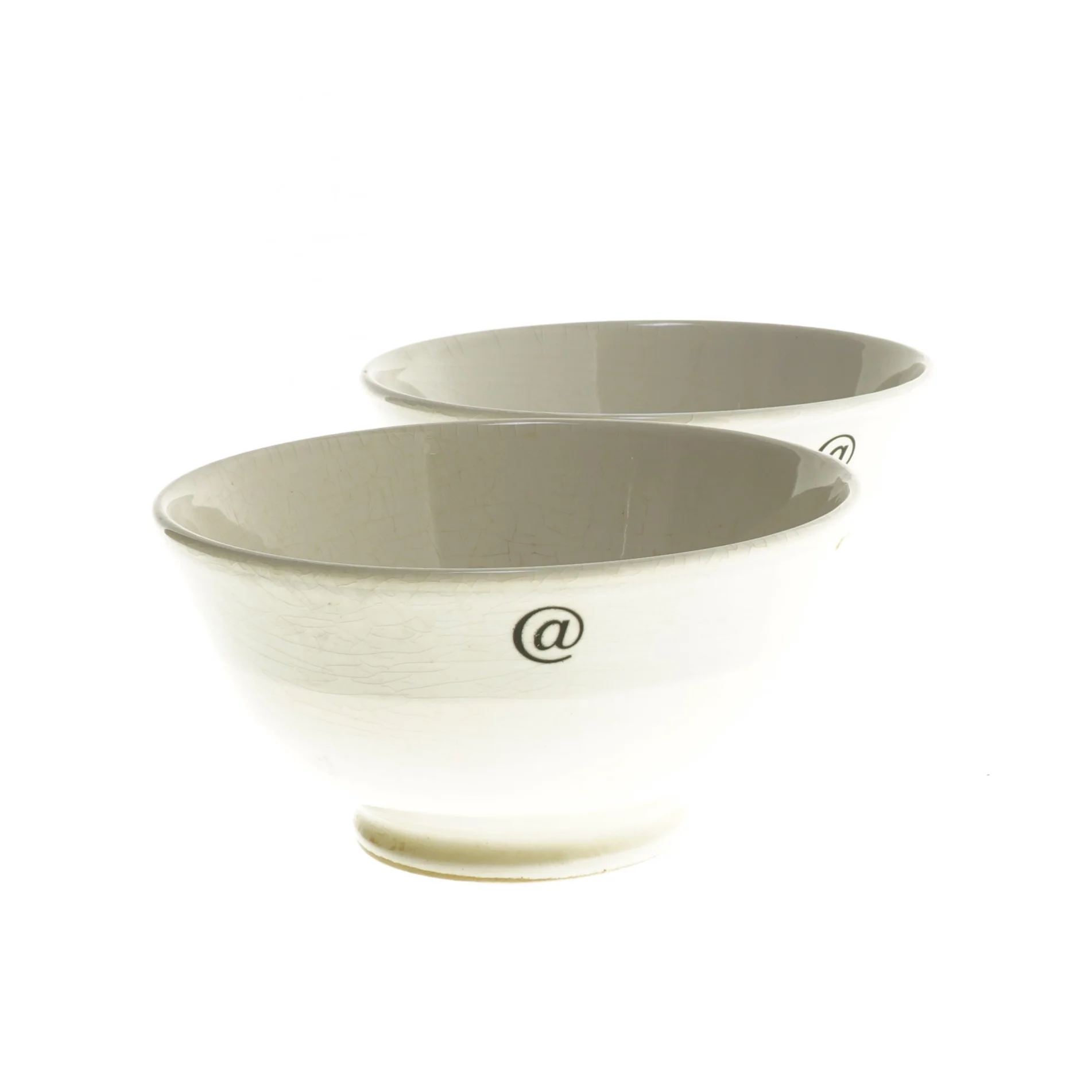 Skålesæt med '@' symbol (str. Ø 14,5x8 cm)