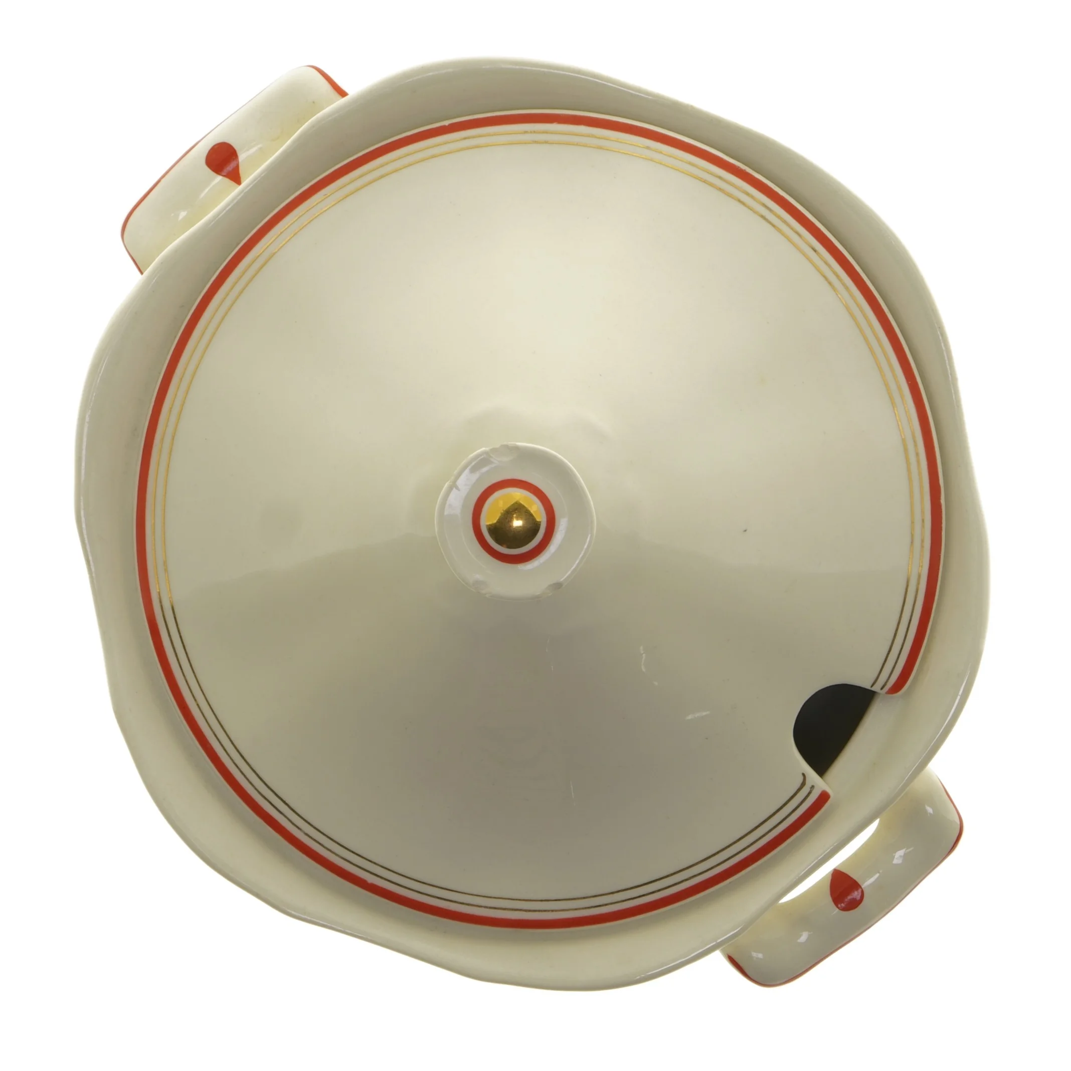 Rund serveringsskål med låg fra Arabia (str. Ø 21x19 cm)