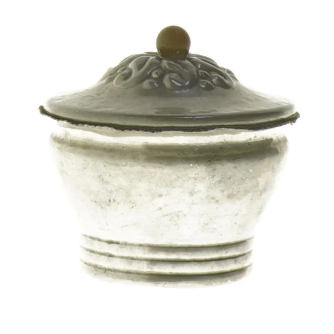 Dekorativ krukke med låg (str. 7 cm)