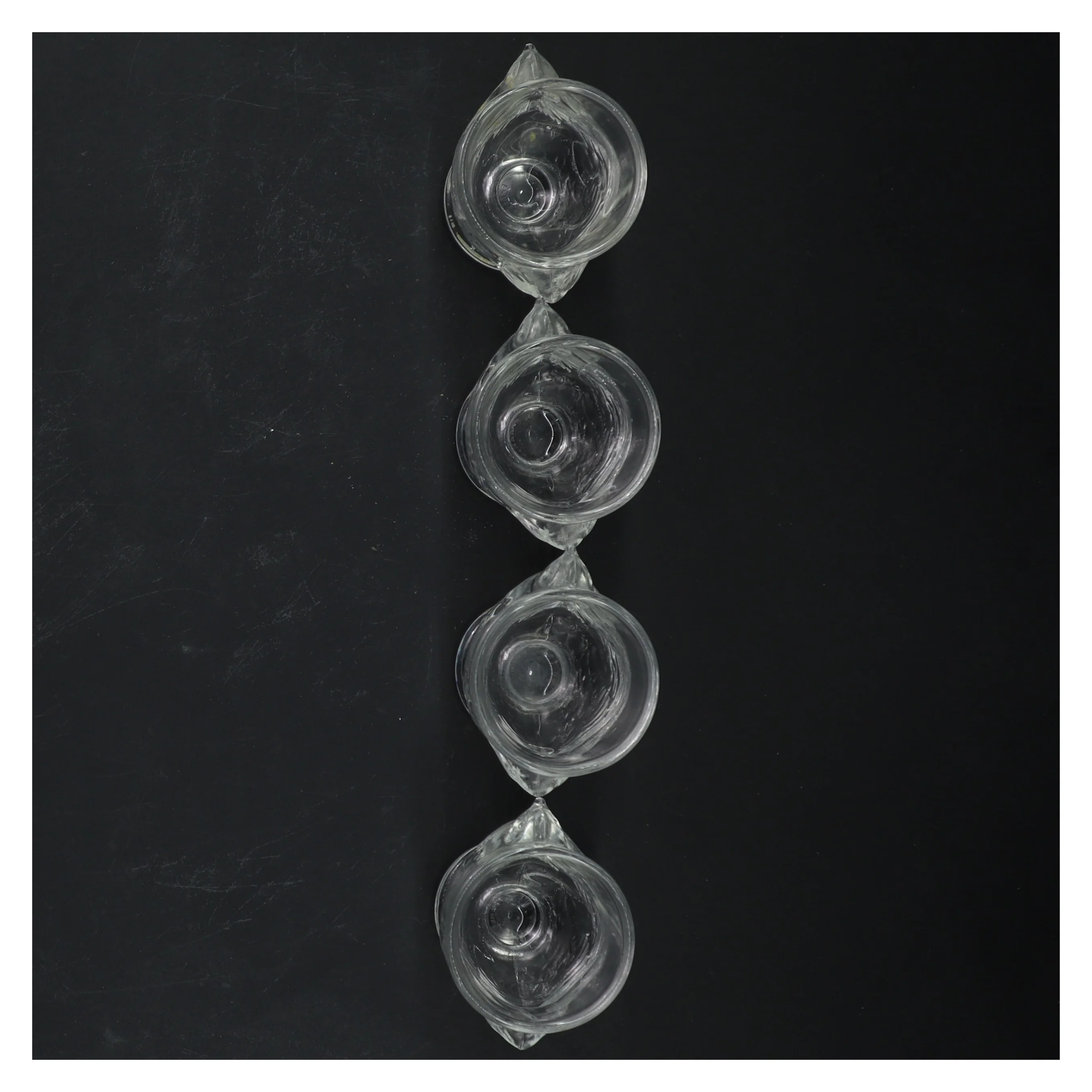 Glasfigurer med fuglemotiv (str. 4 styk, 7 cm)