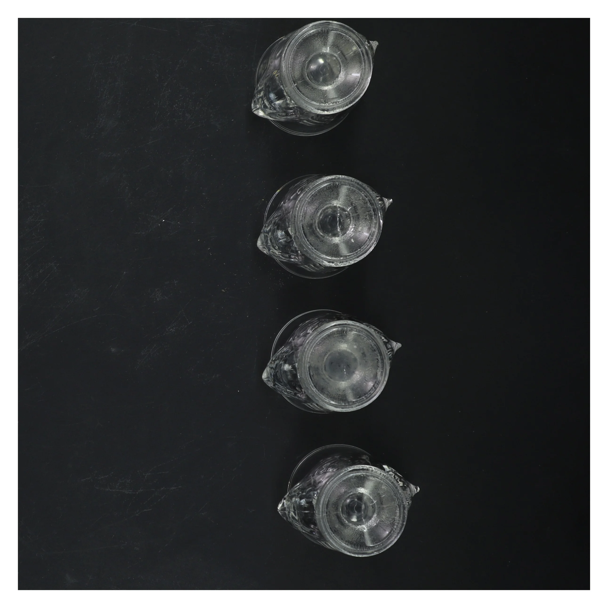 Glasfigurer med fuglemotiv (str. 4 styk, 7 cm)