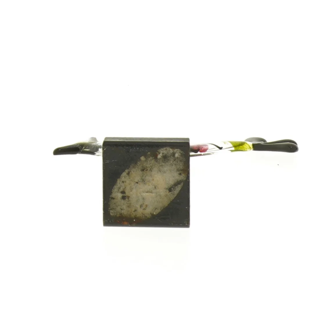 Glasdekoration på pind (str. 23 cm)