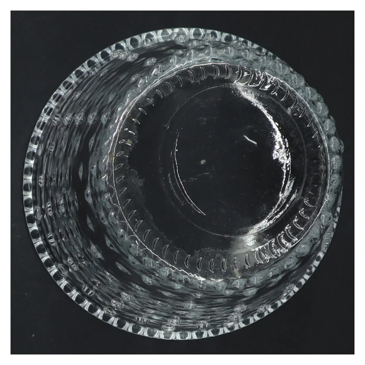 Boblet glasvase (str. H. 12 cm ø. 12 cm)