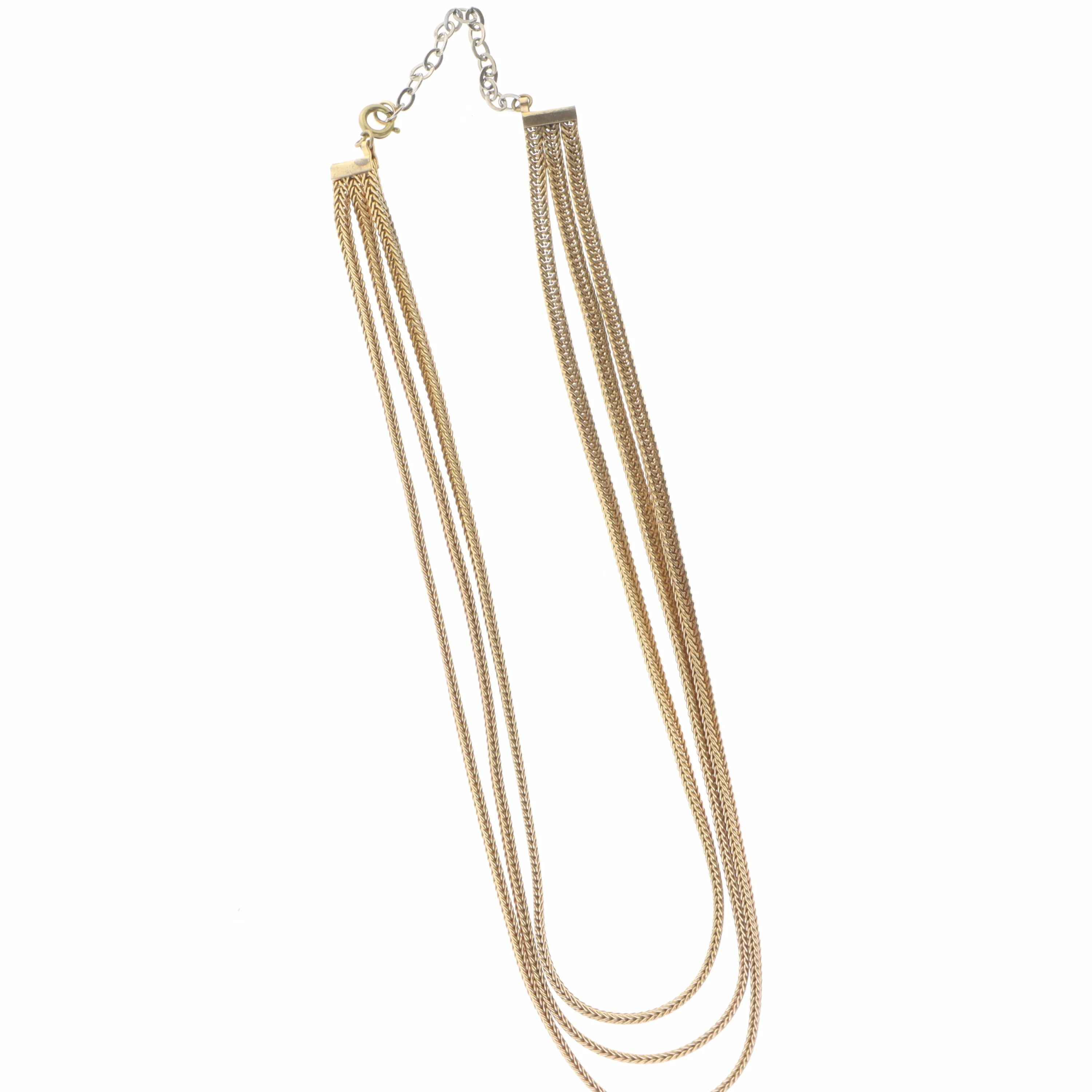 Multilaget guldkæde halskæde (str. 44 cm)