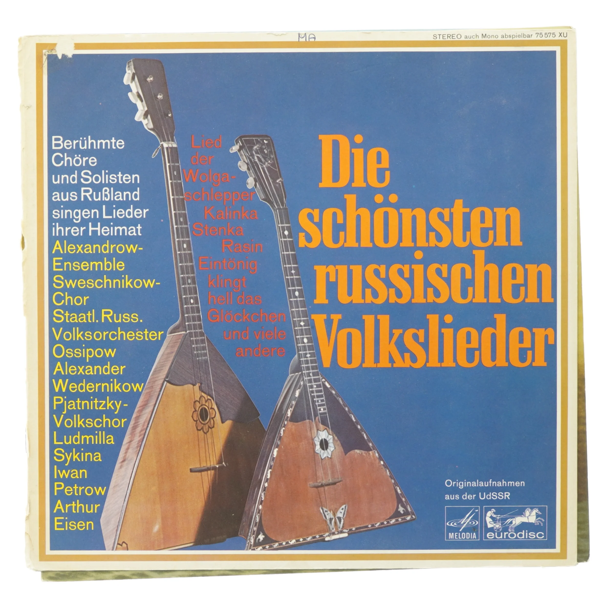 Die schönsten russischen Volkslieder Vinylplade